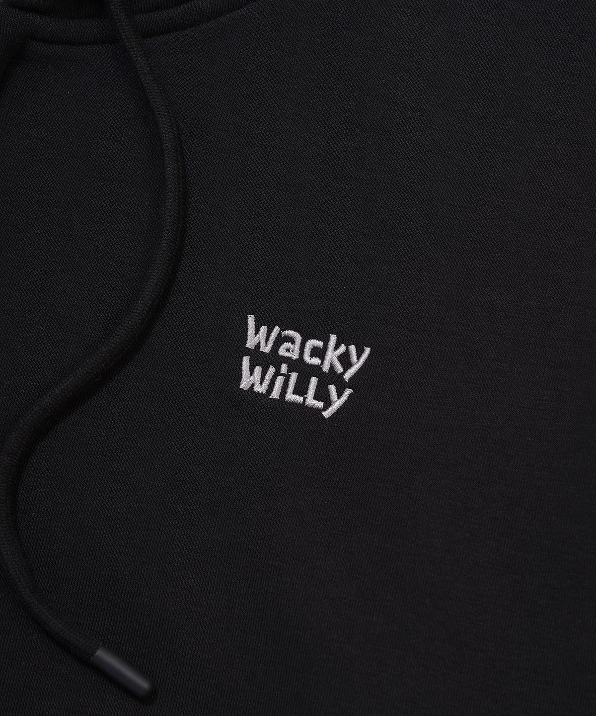 와키윌리(WACKY WILLY) 소로나 와플 라이닝 후드 집업 블랙