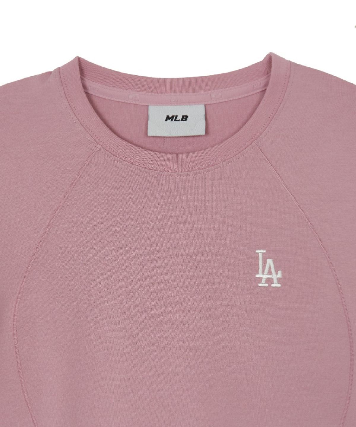 엠엘비(MLB) 여성 베이직 슬림핏 기모 긴팔 티셔츠 LA (Mg.Pink)