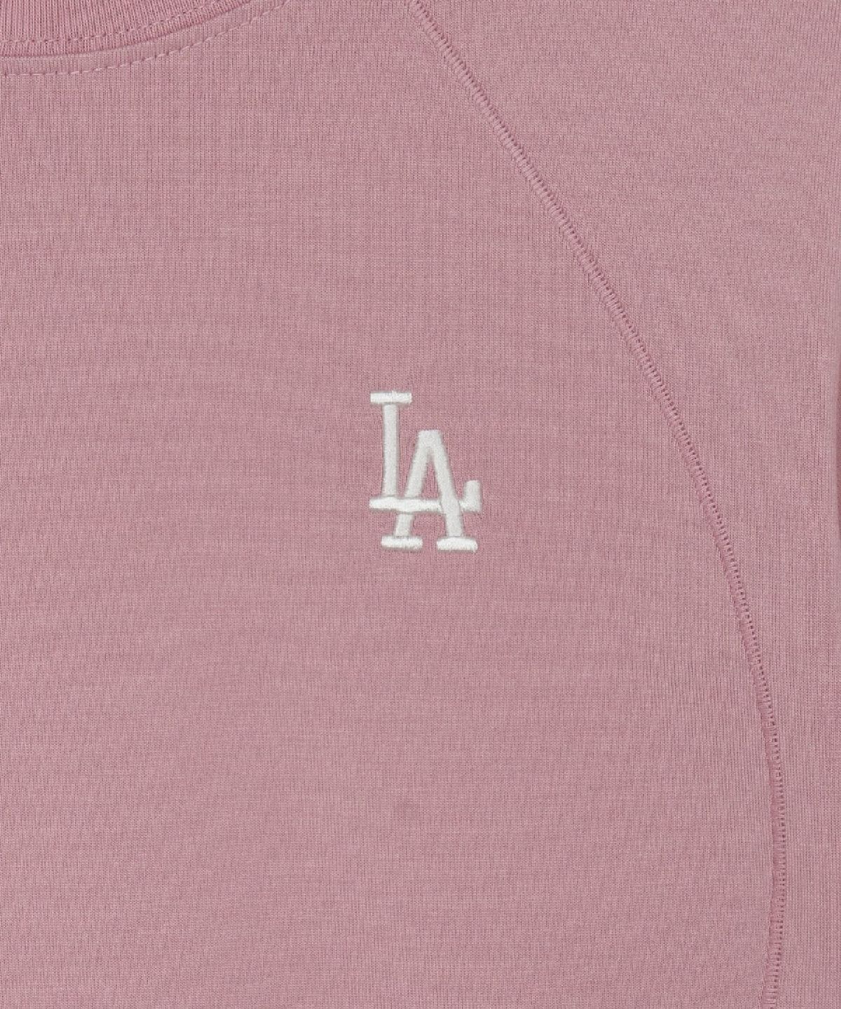 엠엘비(MLB) 여성 베이직 슬림핏 기모 긴팔 티셔츠 LA (Mg.Pink)