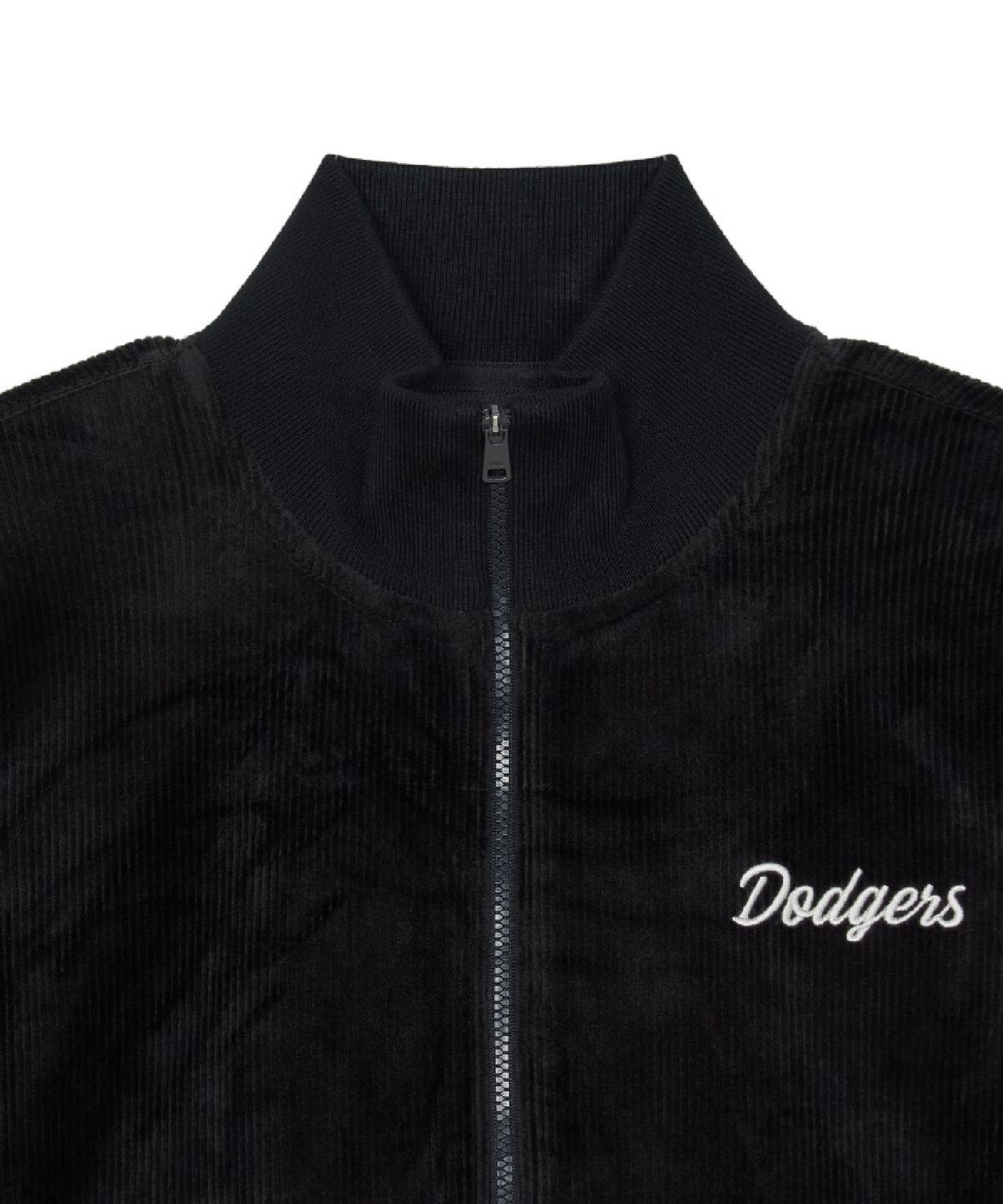 엠엘비(MLB) 여성 바시티 스몰 컬시브 벨벳 트랙탑 LA (Black)