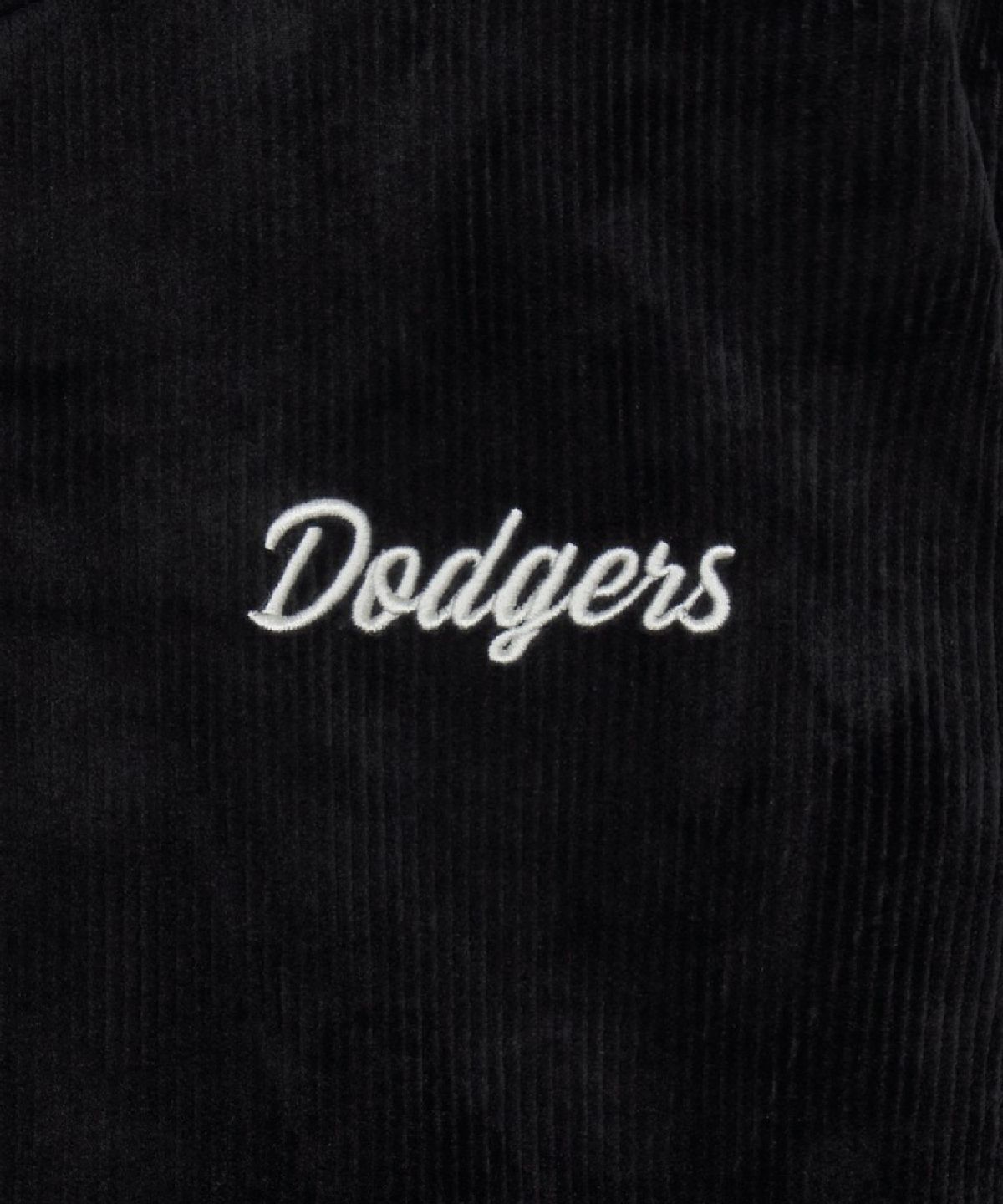 엠엘비(MLB) 여성 바시티 스몰 컬시브 벨벳 트랙탑 LA (Black)