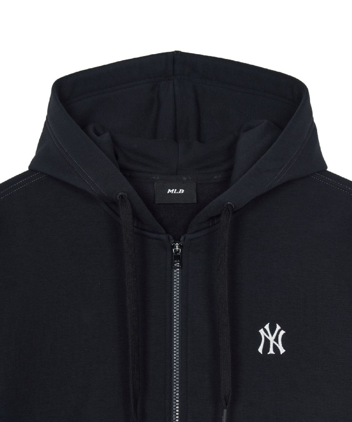 엠엘비(MLB) 베이직 미디움로고 기모 후드집업 NY (Black)