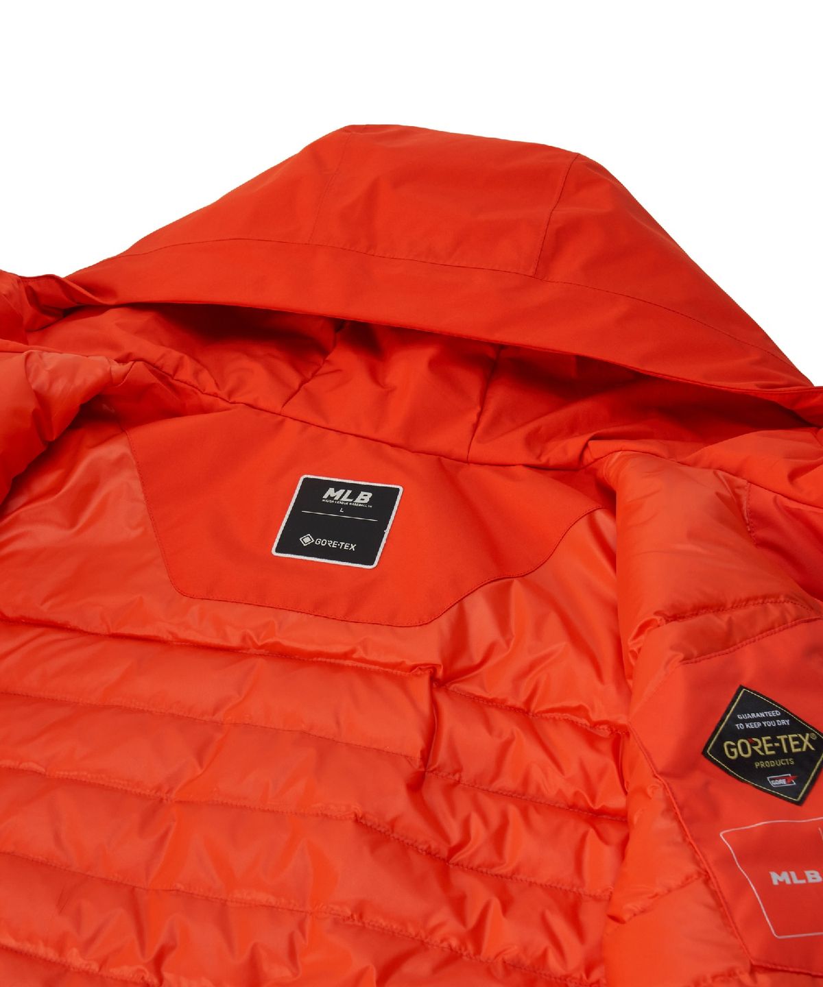 엠엘비(MLB) 고어텍스 2L 경량 구스 숏패딩 NY (Neon Orange)