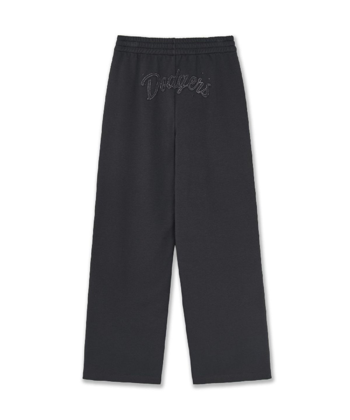 엠엘비(MLB) 여성 바시티 빈티지 힙레터링 기모 세미와이드 팬츠 LA (D.Charcoal Grey)