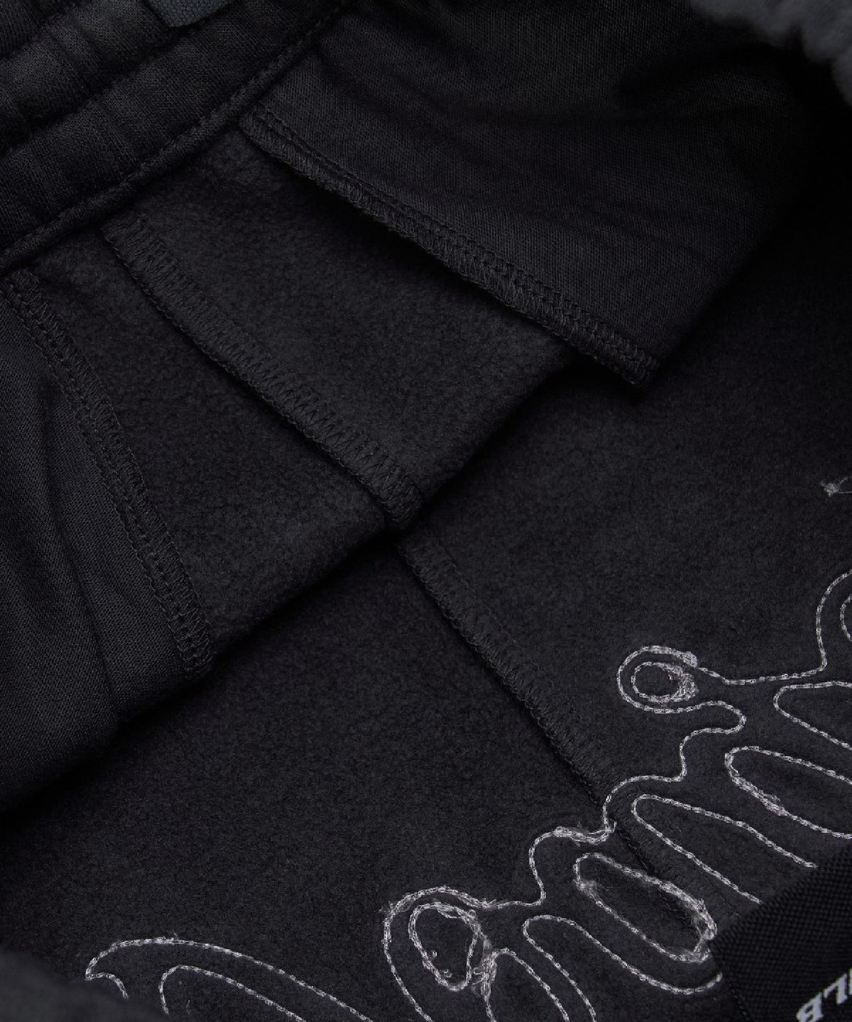 엠엘비(MLB) 여성 바시티 빈티지 힙레터링 기모 세미와이드 팬츠 LA (D.Charcoal Grey)