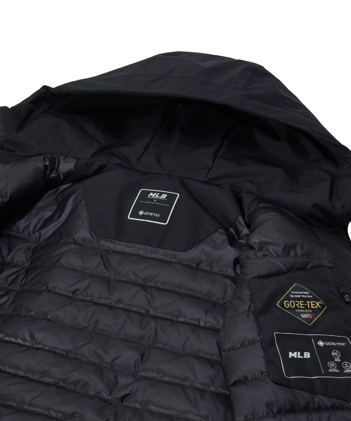 엠엘비(MLB) 고어텍스 2L 경량 구스 숏패딩 NY (Black)