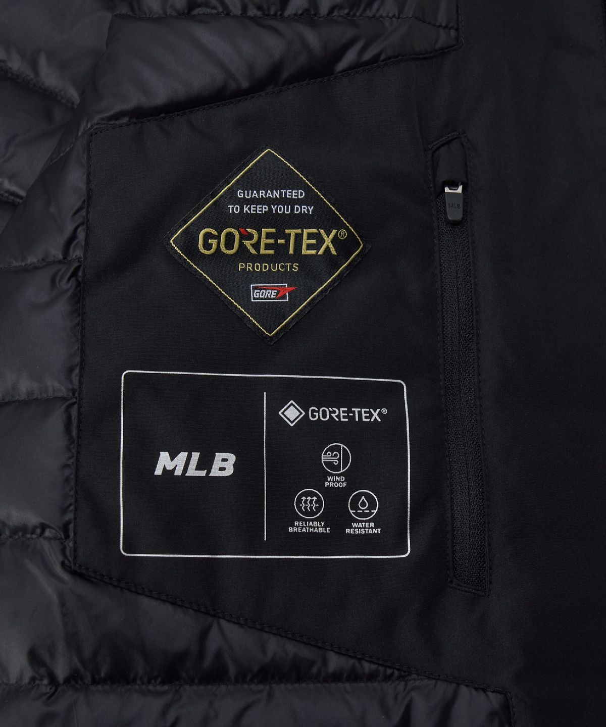 엠엘비(MLB) 고어텍스 2L 경량 구스 숏패딩 NY (Black)