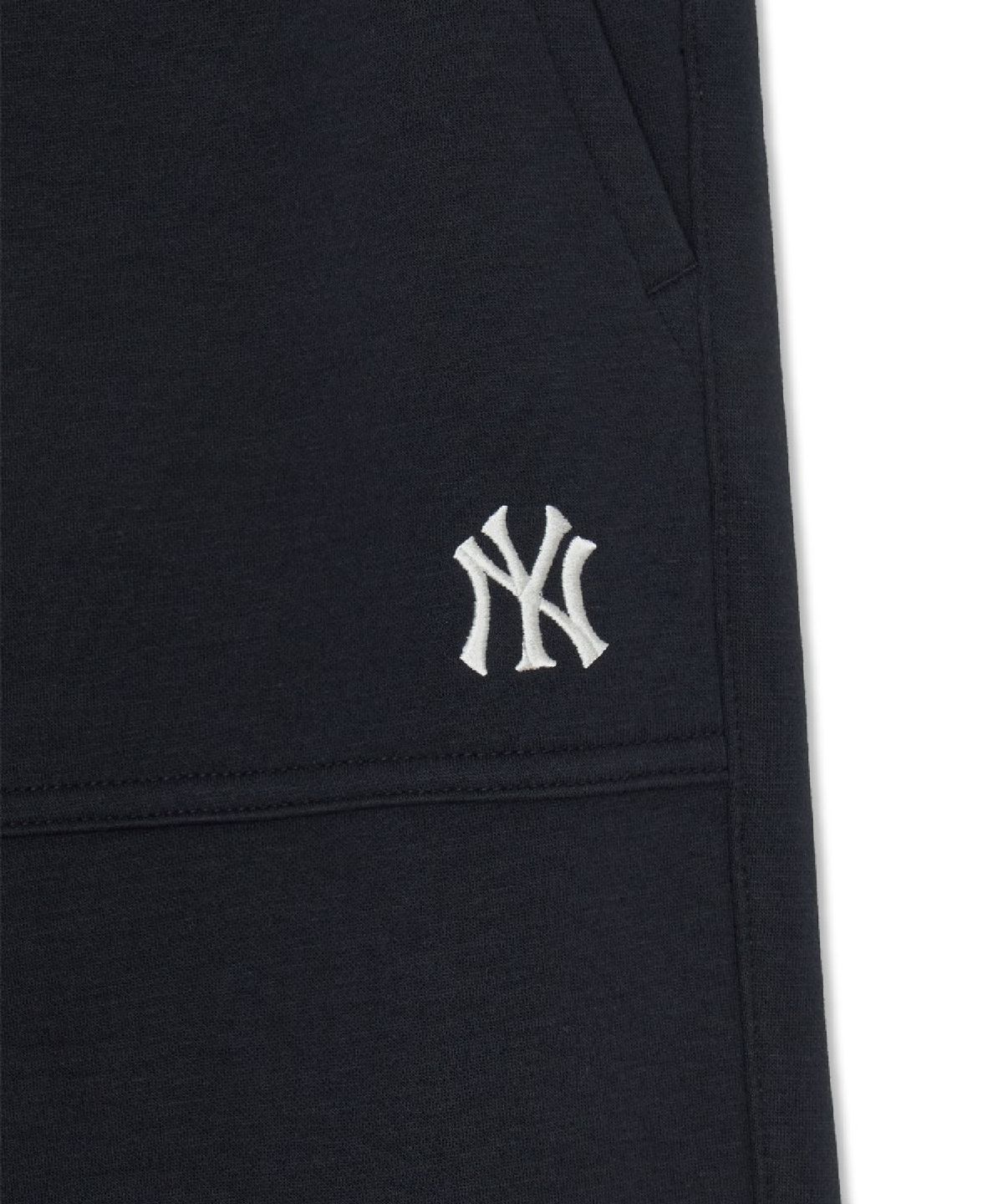 엠엘비(MLB) 베이직 스몰로고 기모 조거 팬츠 NY (Black)