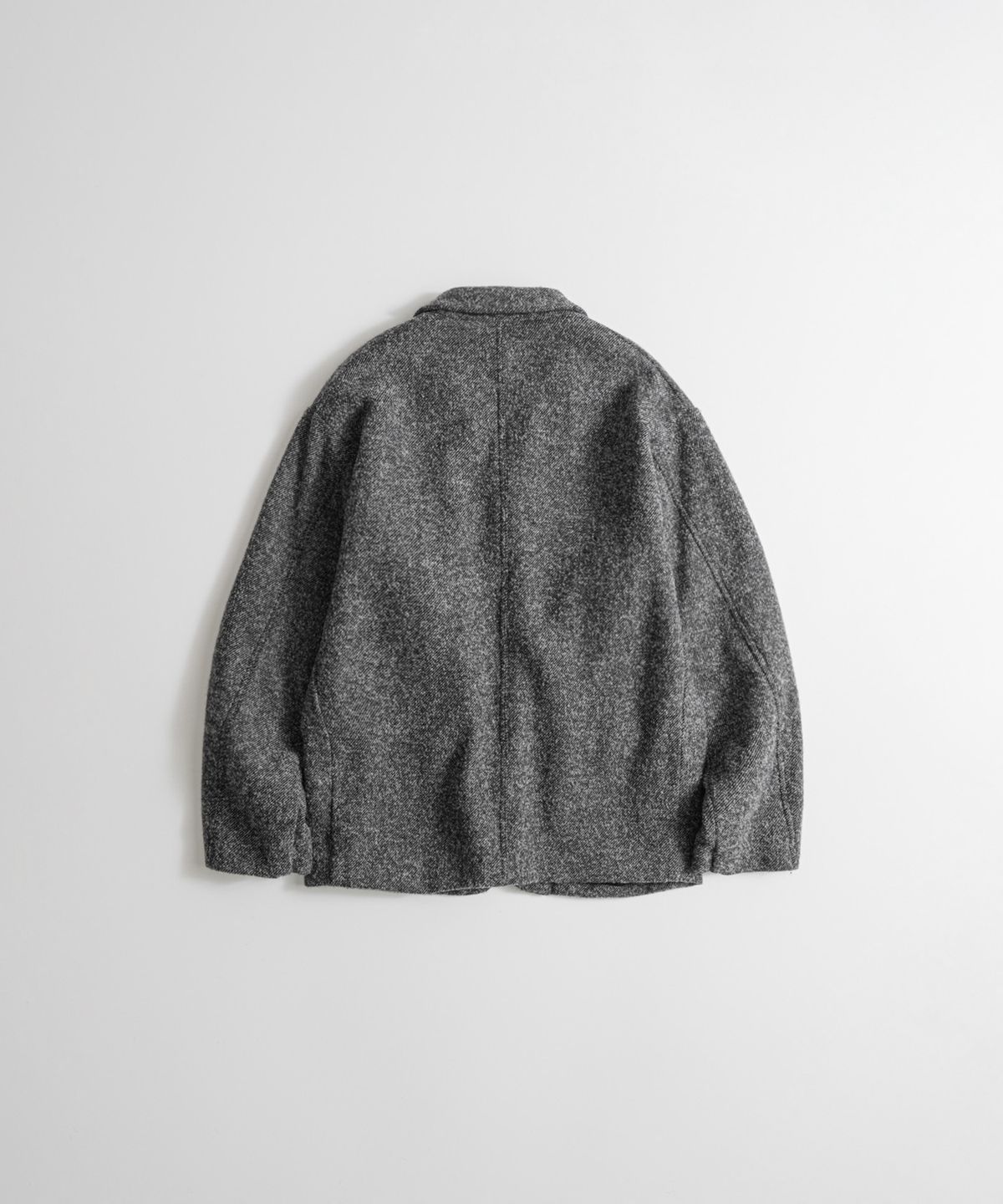 비헤비어(BEHEAVYER) BRUSHED WOOL TWILL SINGLE JACKET h.grey