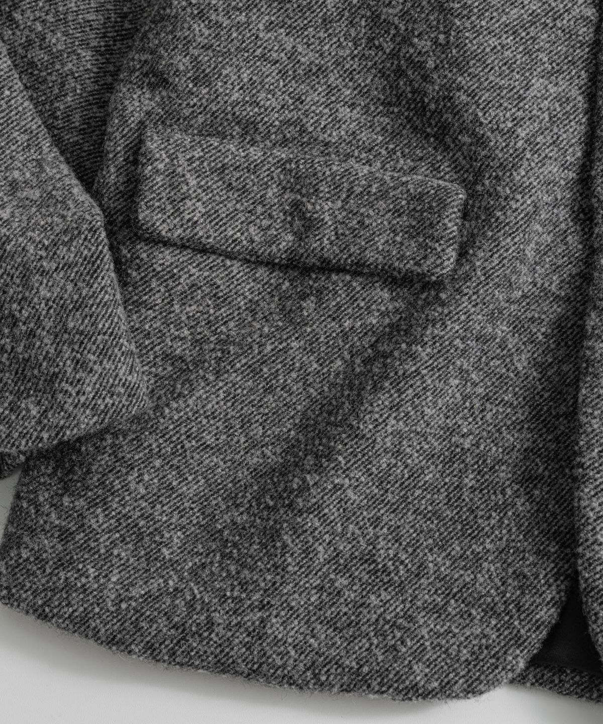 비헤비어(BEHEAVYER) BRUSHED WOOL TWILL SINGLE JACKET h.grey