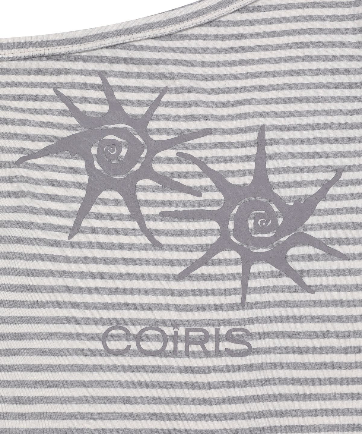 코이리스(COIRIS) 렌바 원 숄더 스트라이프 롱 슬리브 티