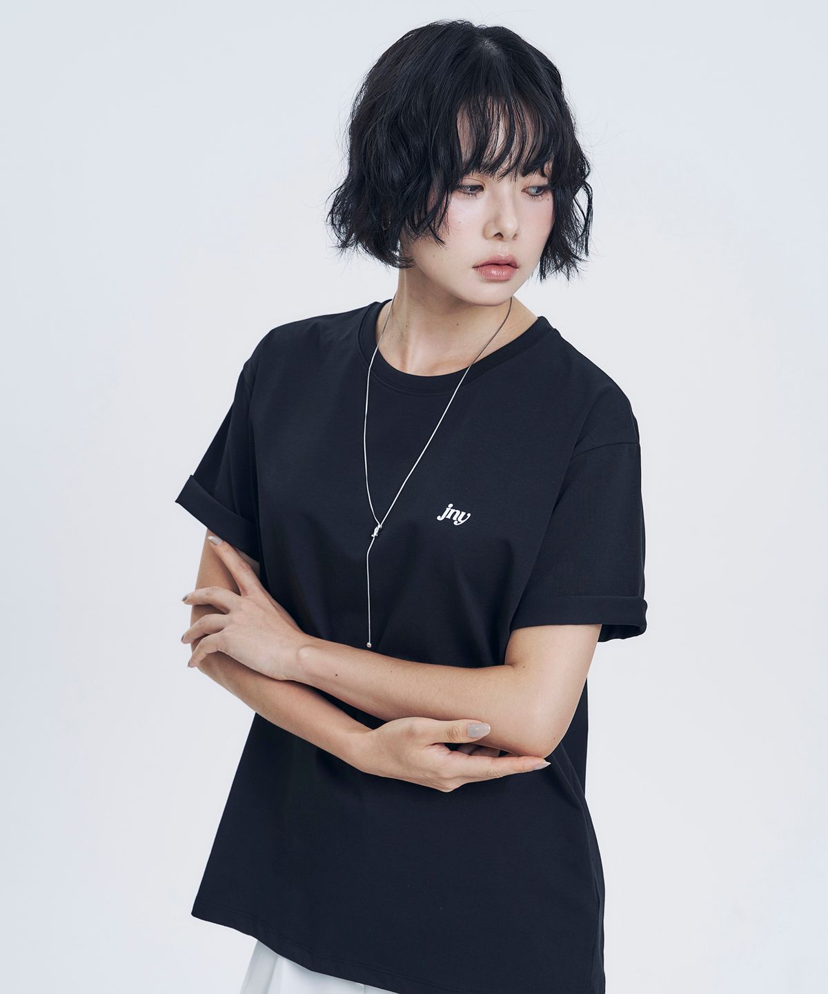 지니영(JEENYYOUNG) JNY 기본 박스티 블랙 (Basic Box Tee - Black)