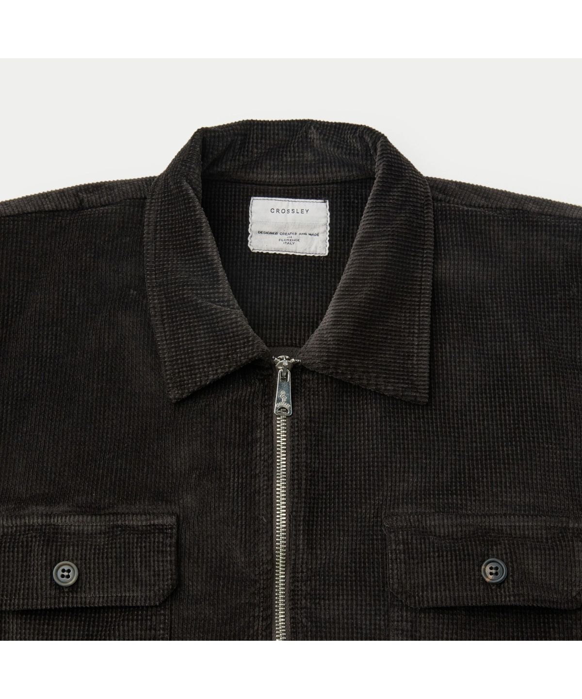 시리즈(SERIES) CROSSLEY WAFFLE CORDUROY FULL ZIP JACKET SOUAW26001BKX