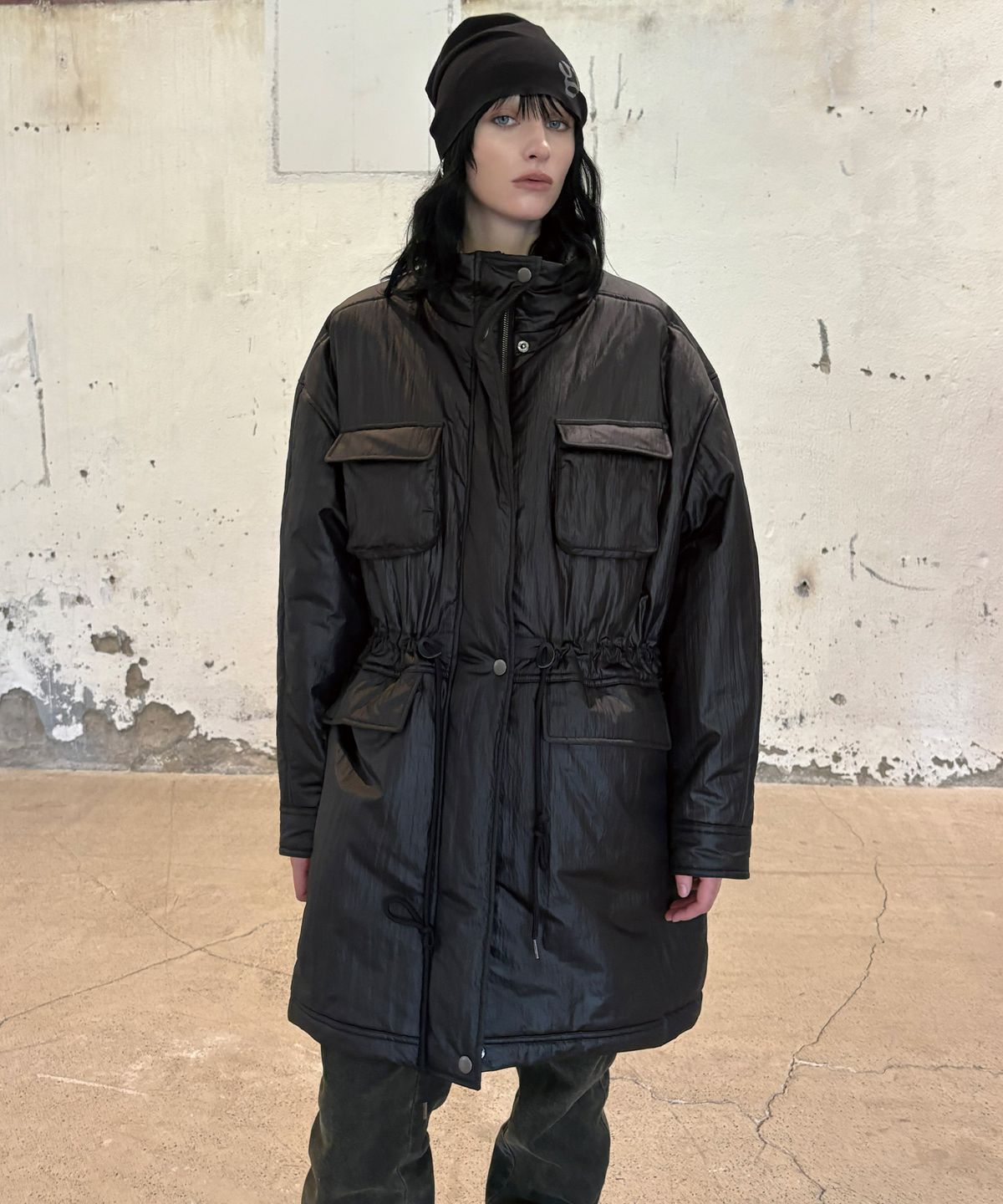 긴스키(GINSUKI) POCKET FIELD PADDED JUMPER (BLACK)