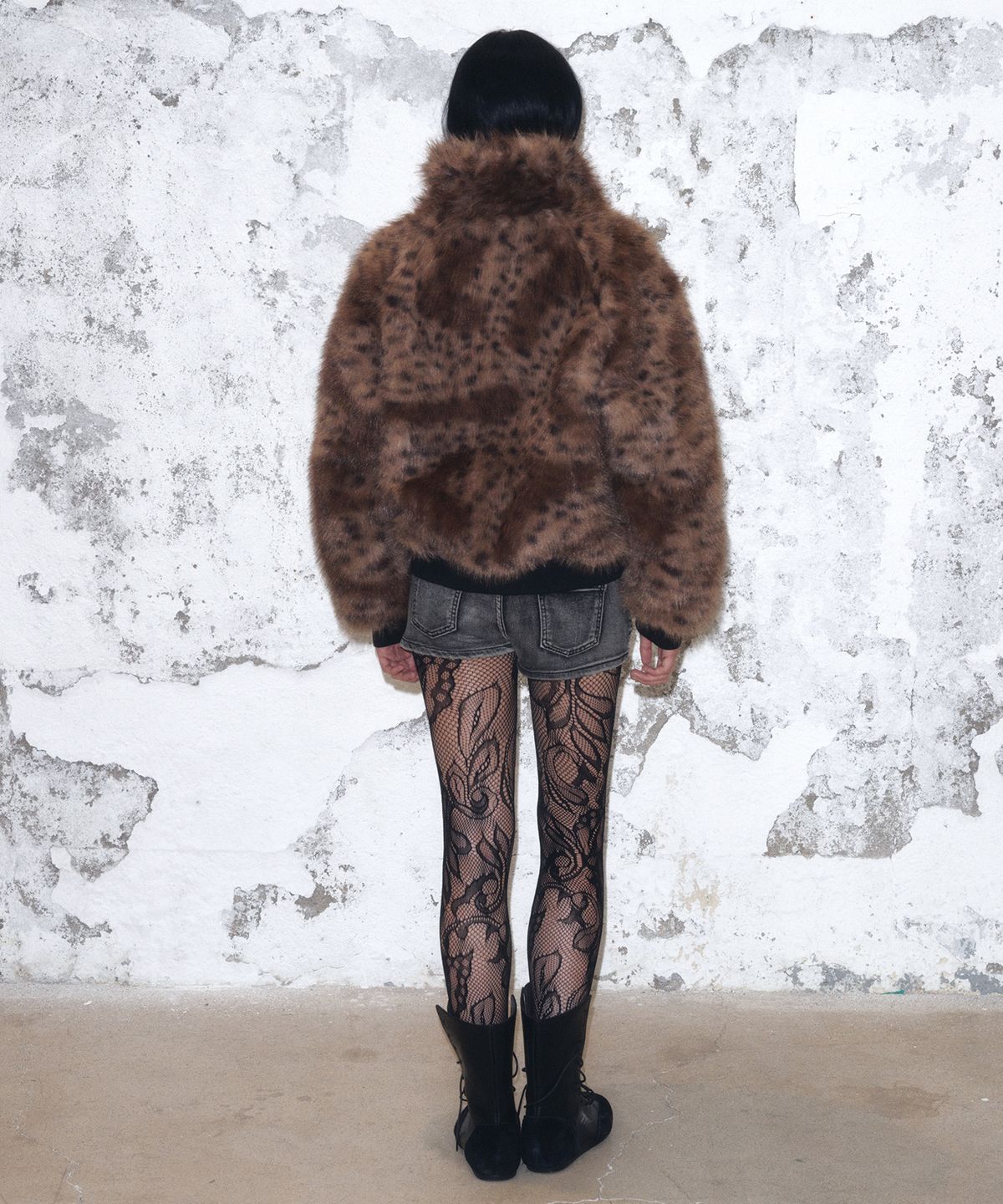 긴스키(GINSUKI) REVERSIBLE FUR MA-1 JUMPER (BLACK)