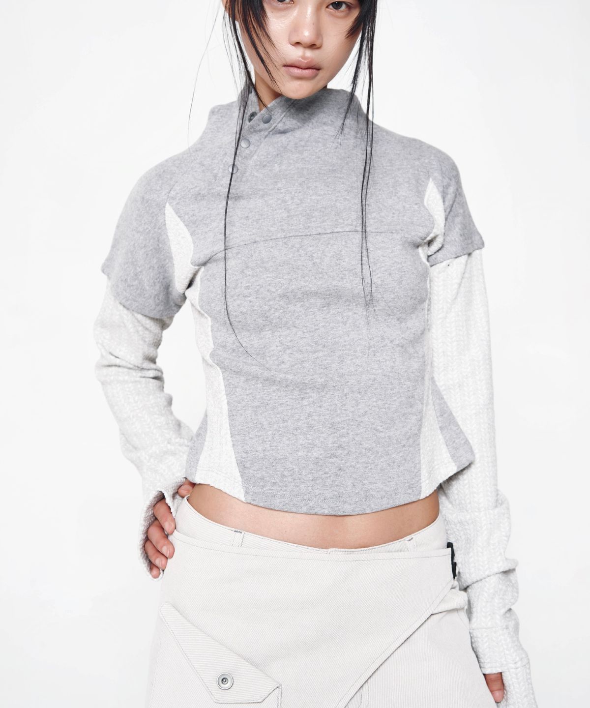 미스테페넘(MYSTEPHENM) VOL. 5.0 Wrap Flare Pants LGY