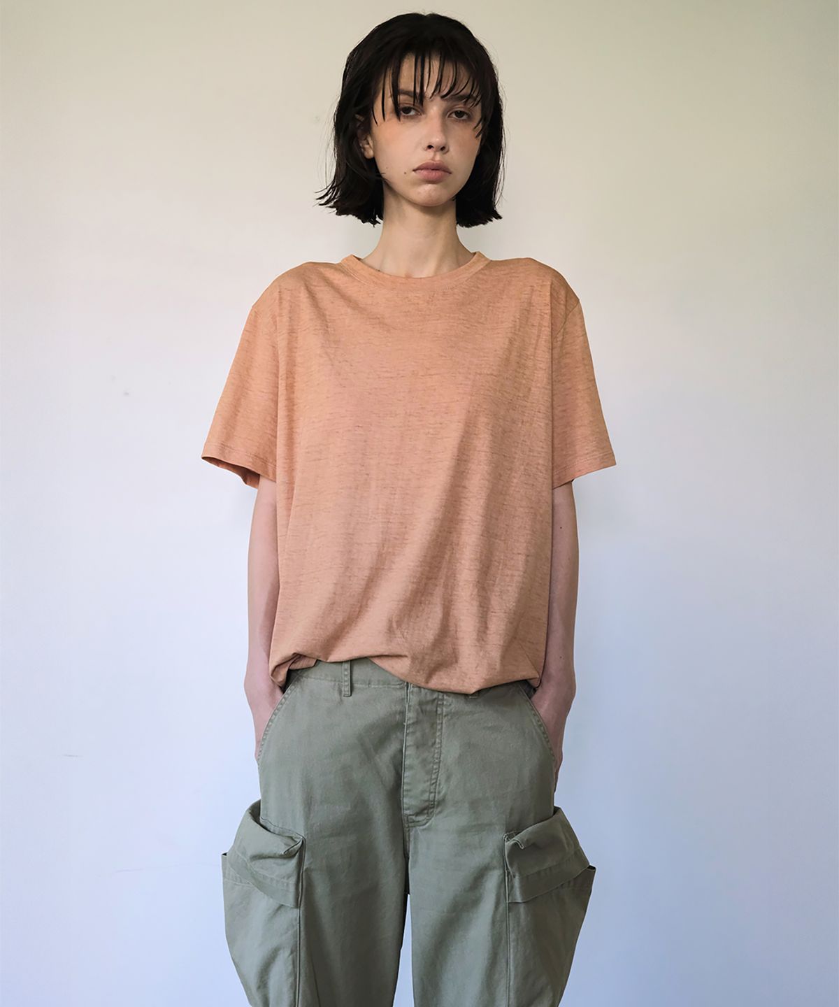 더블유케이엔디 프로젝트(WKND PROJECT) VINTAGE BASIC TEE (BRICK)