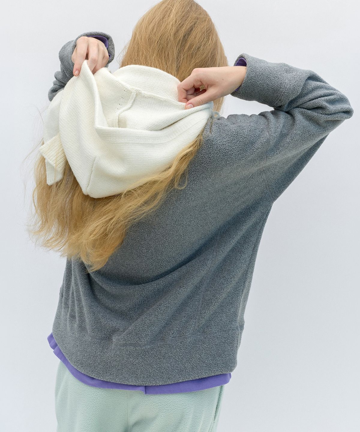 르바(LEVAR) Studio Wool Balaclava - Milk White