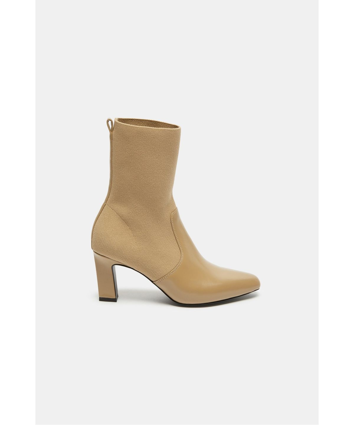 슈콤마보니(SUECOMMA BONNIE) Knit block ankle sock boots(beige)_DG3CW26507BEE