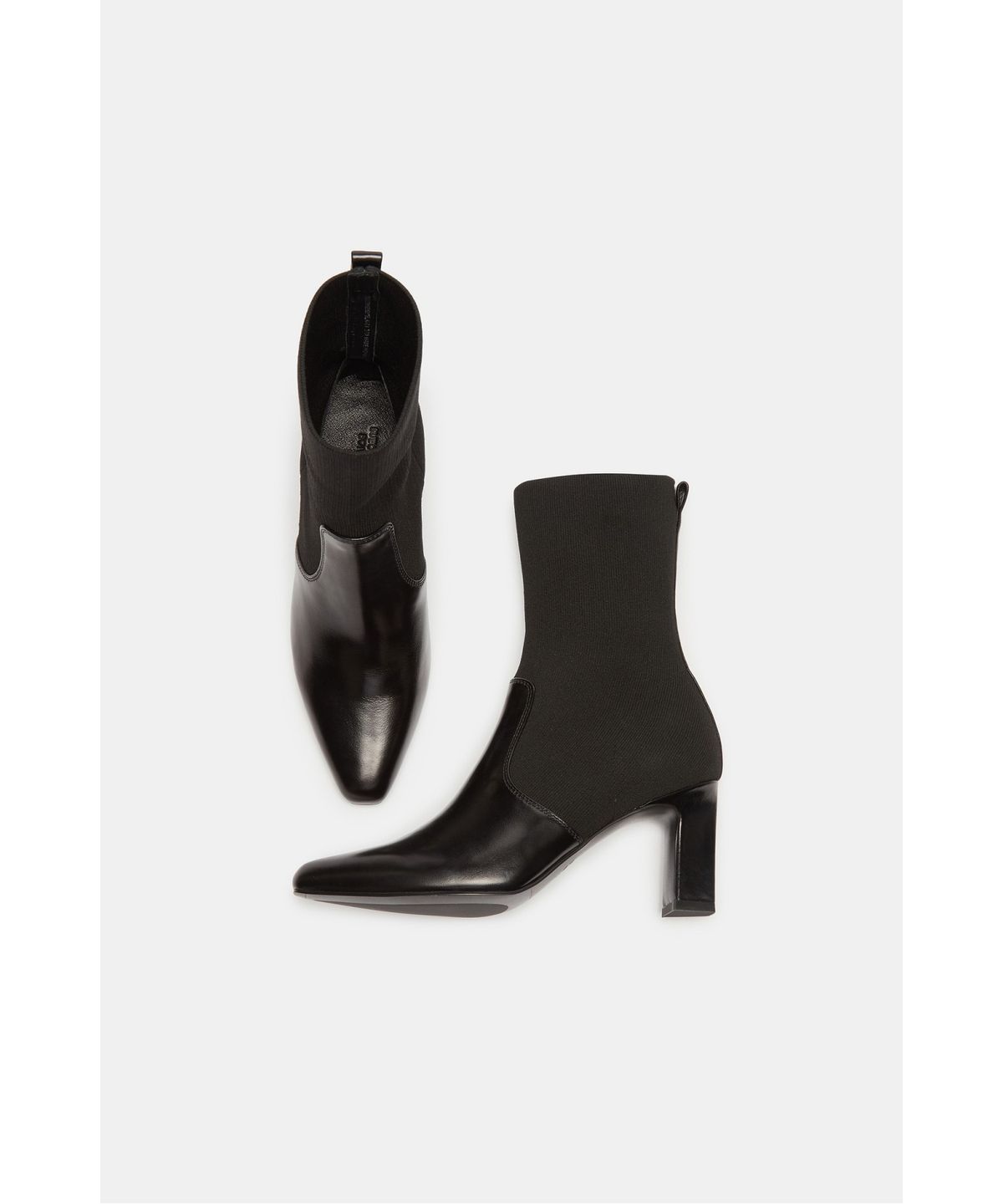 슈콤마보니(SUECOMMA BONNIE) Knit block ankle sock boots(black)_DG3CW26507BLK