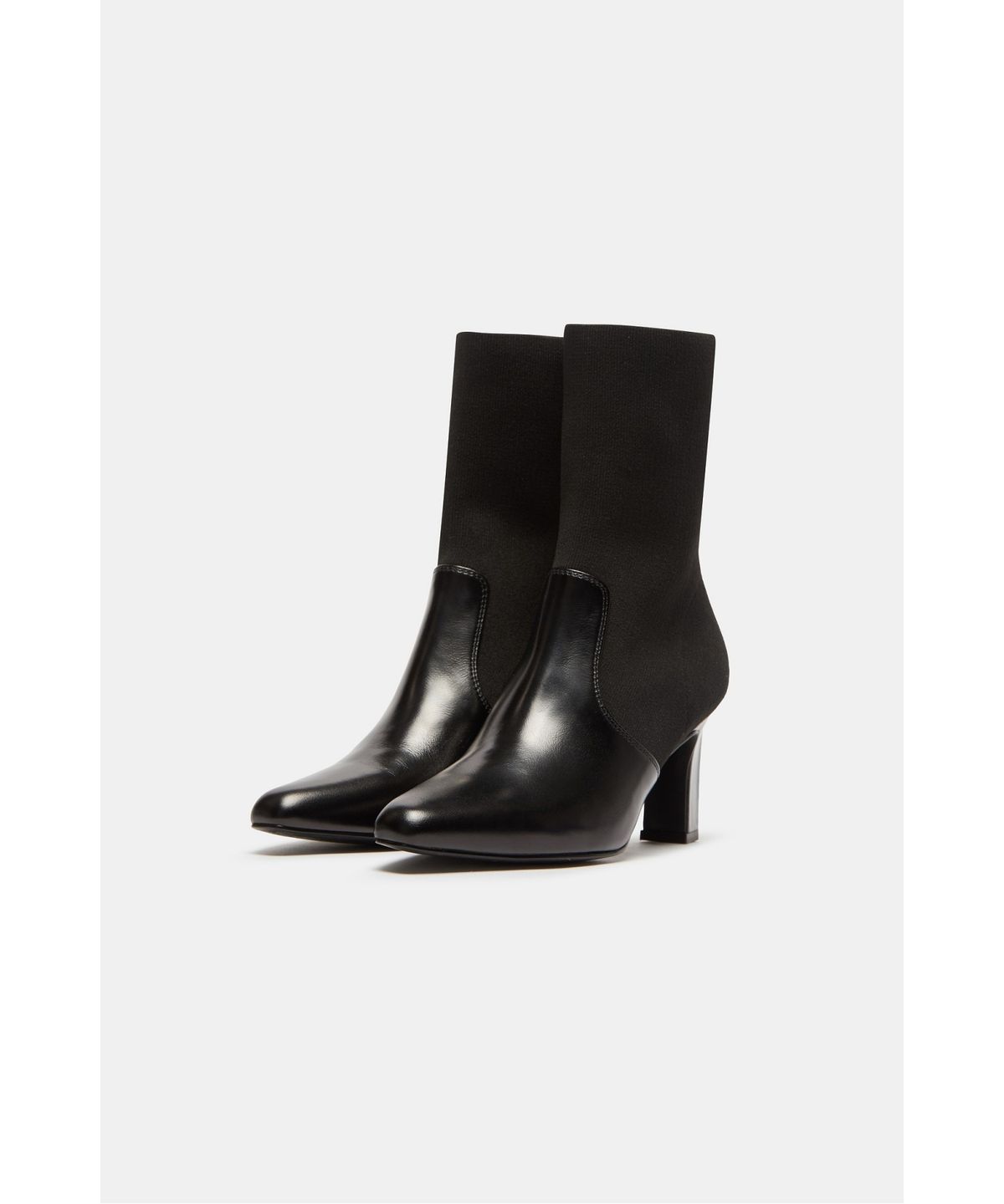 슈콤마보니(SUECOMMA BONNIE) Knit block ankle sock boots(black)_DG3CW26507BLK
