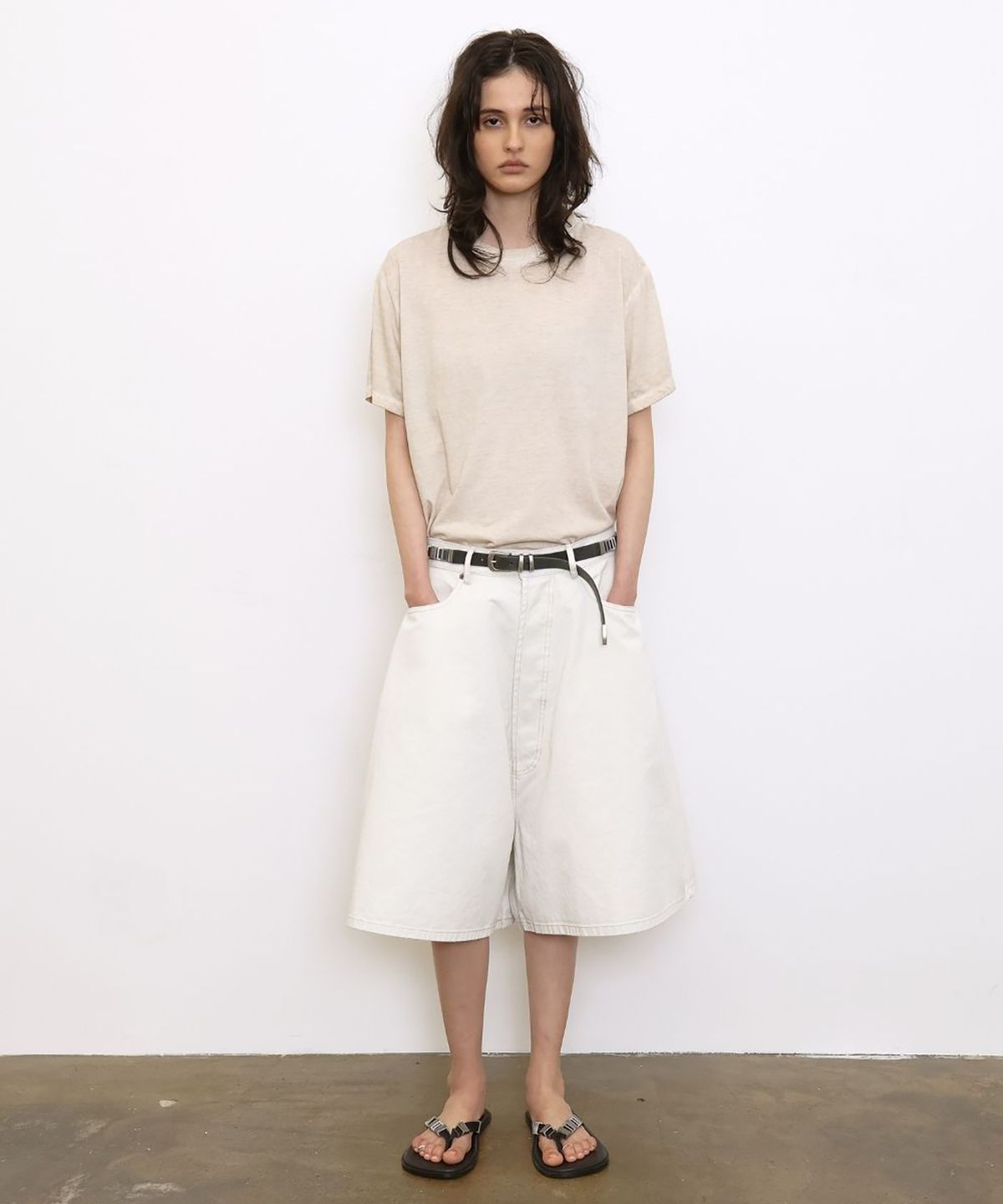 더블유케이엔디 프로젝트(WKND PROJECT) VINTAGE BASIC TEE (NATURAL BEIGE)