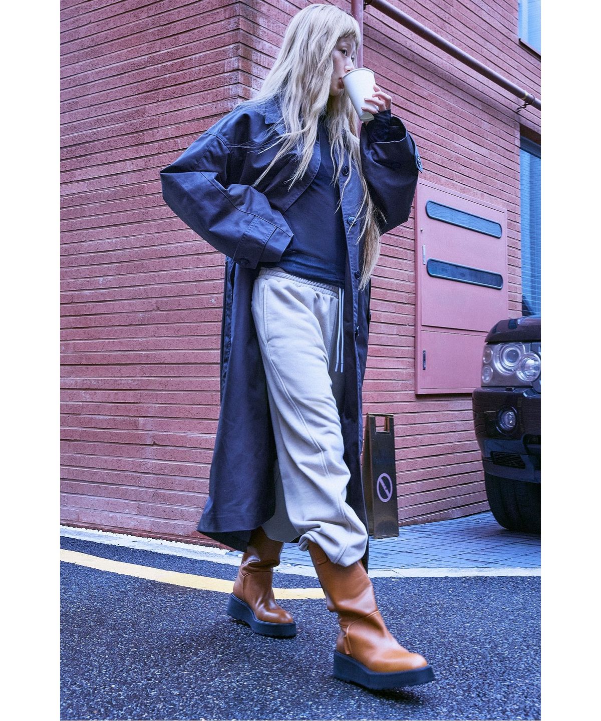 슈콤마보니(SUECOMMA BONNIE) Platform harness boots(brown)_DG3CW26516BRN