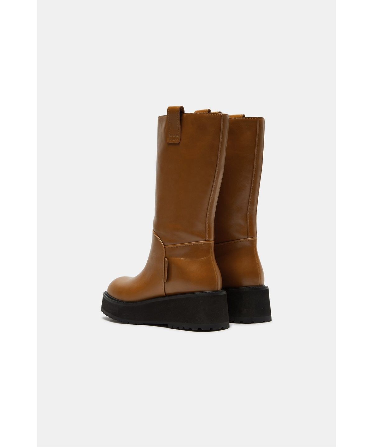 슈콤마보니(SUECOMMA BONNIE) Platform harness boots(brown)_DG3CW26516BRN