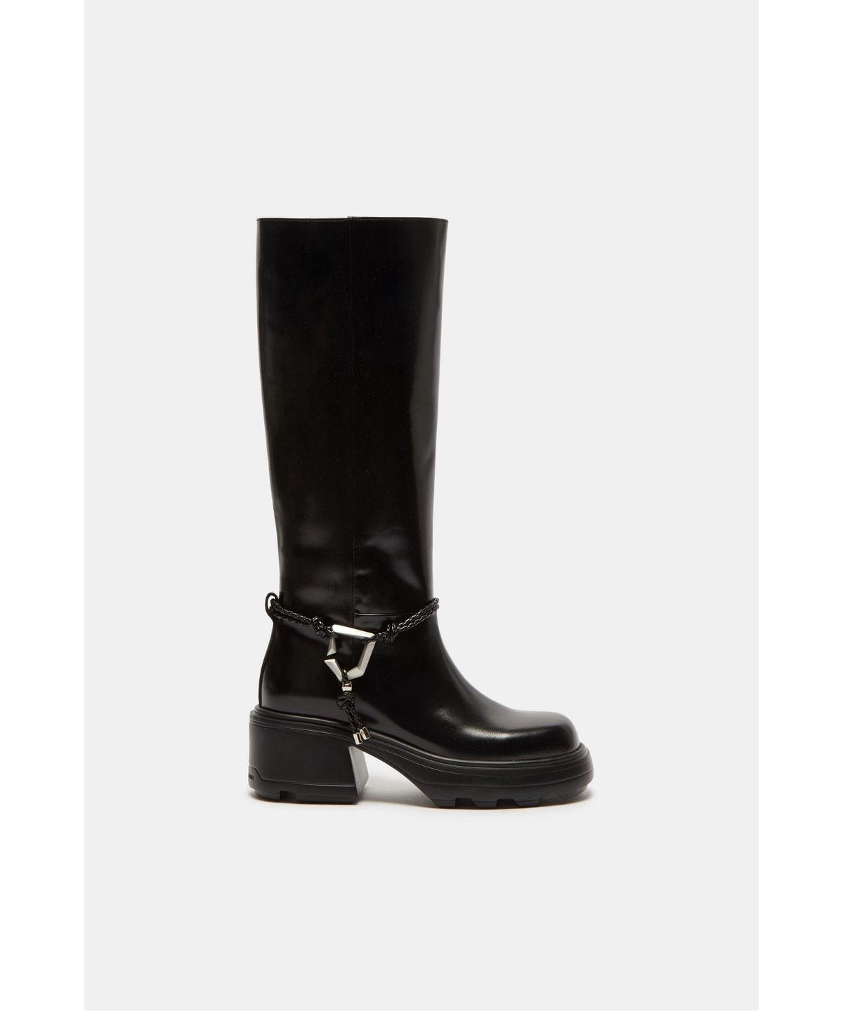 슈콤마보니(SUECOMMA BONNIE) Polygon duggy long boots(black)_DG3BW26503BLK