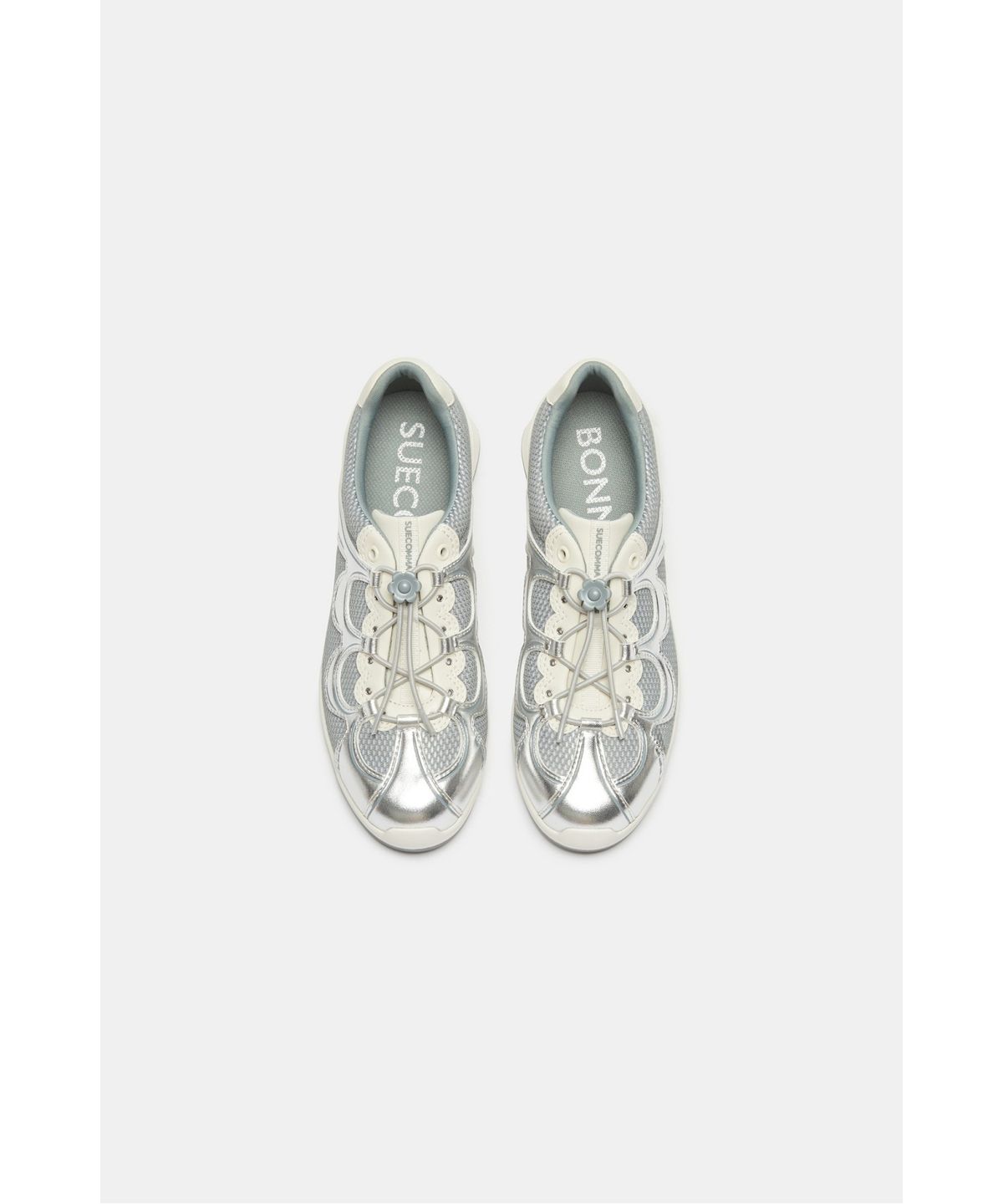 슈콤마보니(SUECOMMA BONNIE) Floral patchwork sneakers(silver)_DG4DA26518SVX