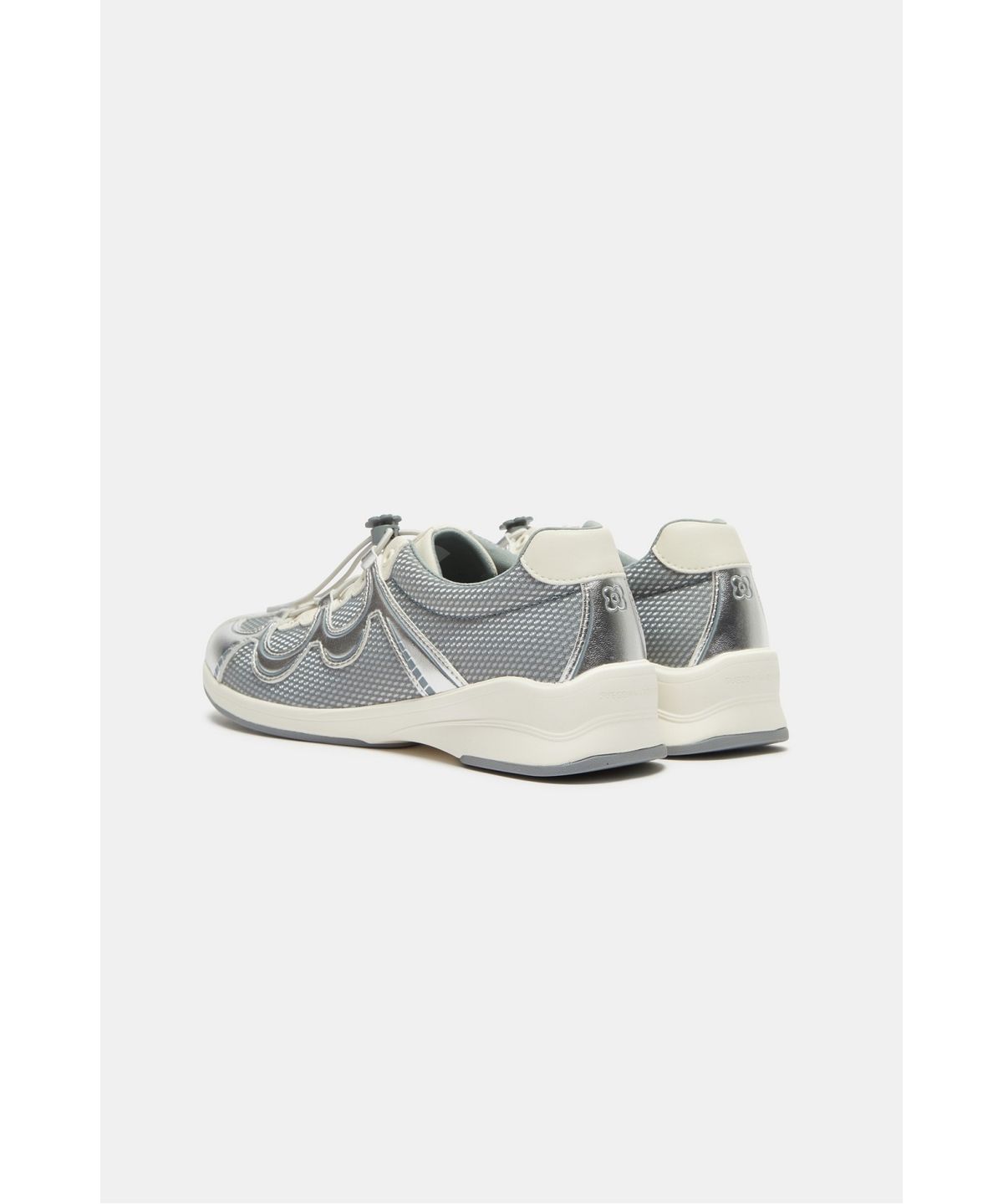 슈콤마보니(SUECOMMA BONNIE) Floral patchwork sneakers(silver)_DG4DA26518SVX