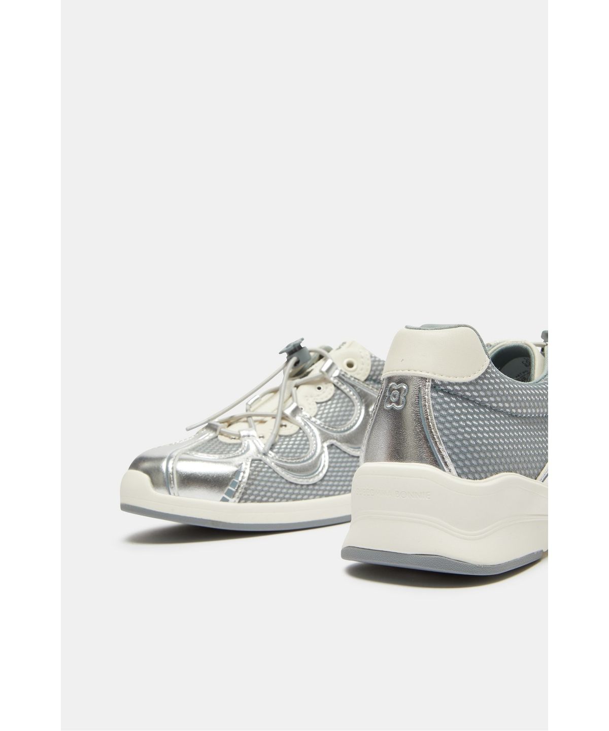슈콤마보니(SUECOMMA BONNIE) Floral patchwork sneakers(silver)_DG4DA26518SVX