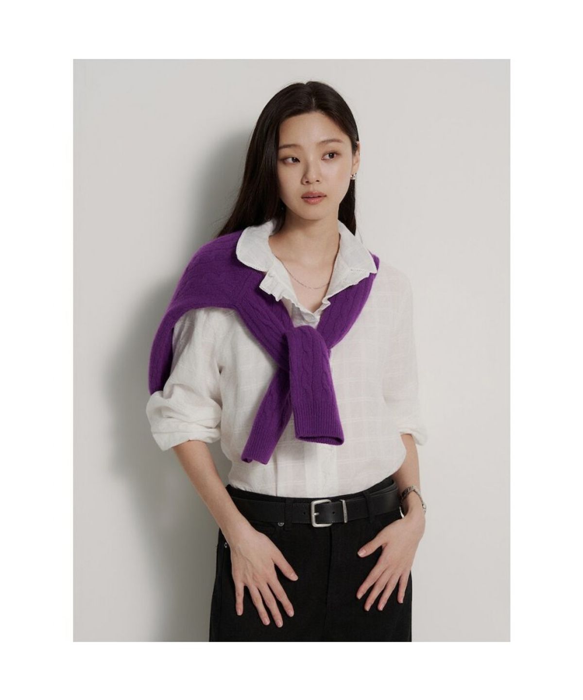 빈폴 레이디스(BEANPOLE LADIES) 레이스 러플 블라우스  화이트 (BF6964C251)