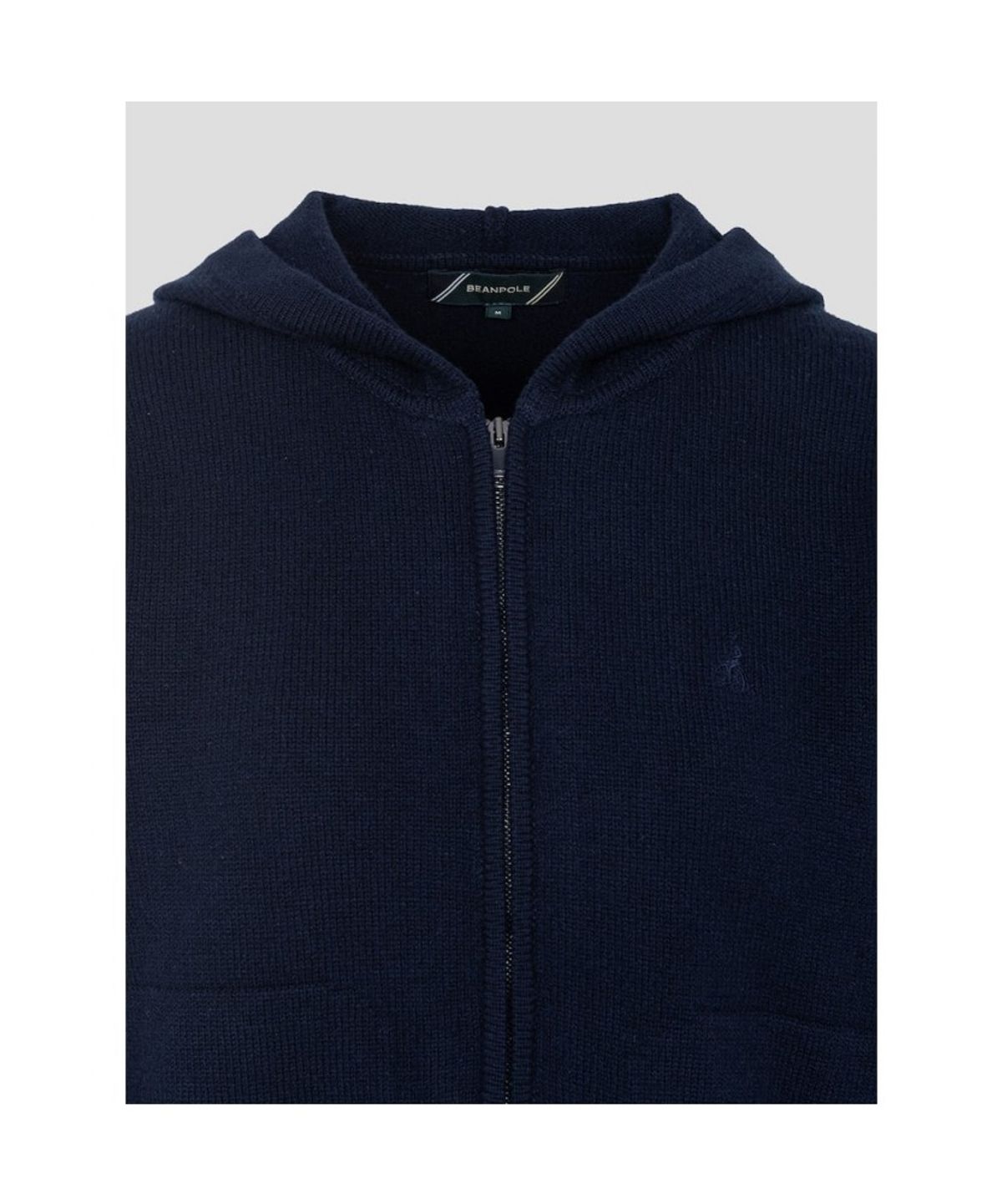 빈폴 레이디스(BEANPOLE LADIES) [Essential] 울 후드 집업 니트  네이비 (BF695AE01R)