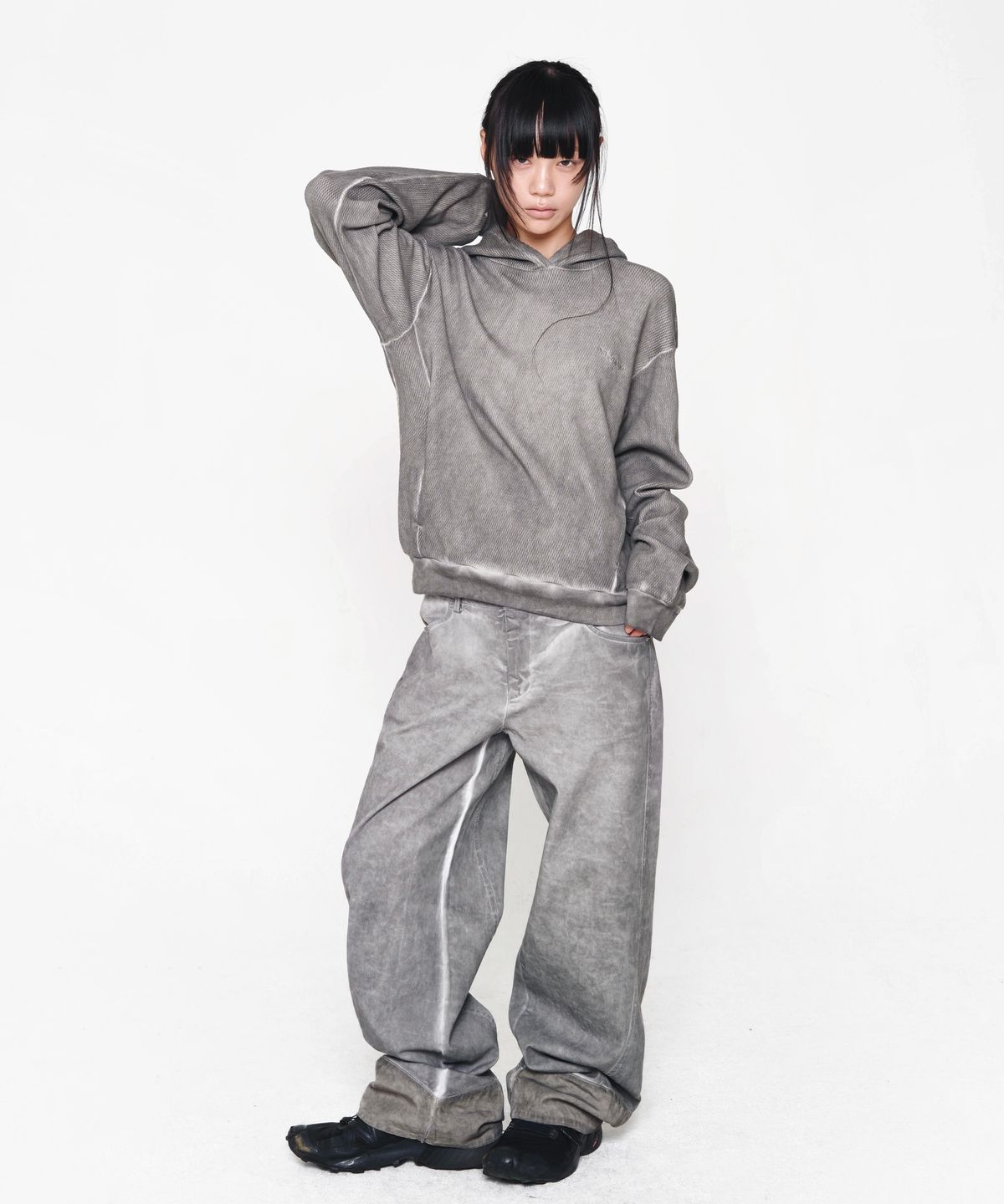 미스테페넘(MYSTEPHENM) VOL. 5.0 Dyed Wide Pants GY