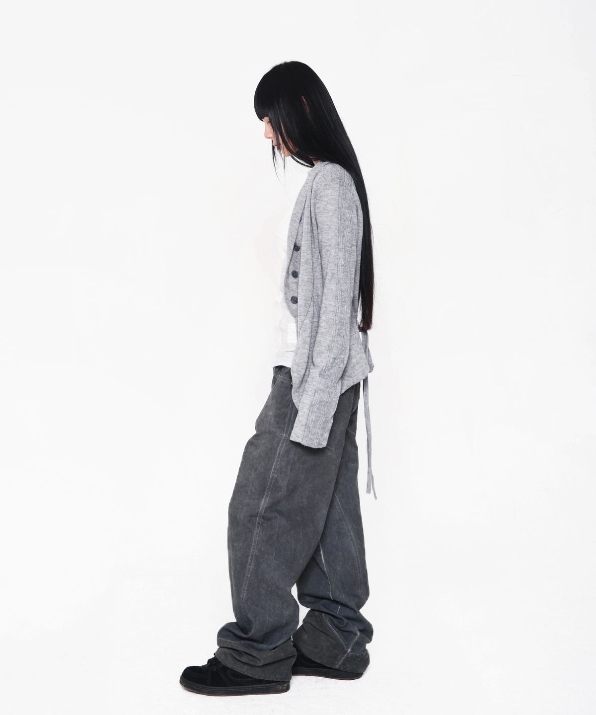 미스테페넘(MYSTEPHENM) VOL. 5.0 Dyed Wide Pants BK