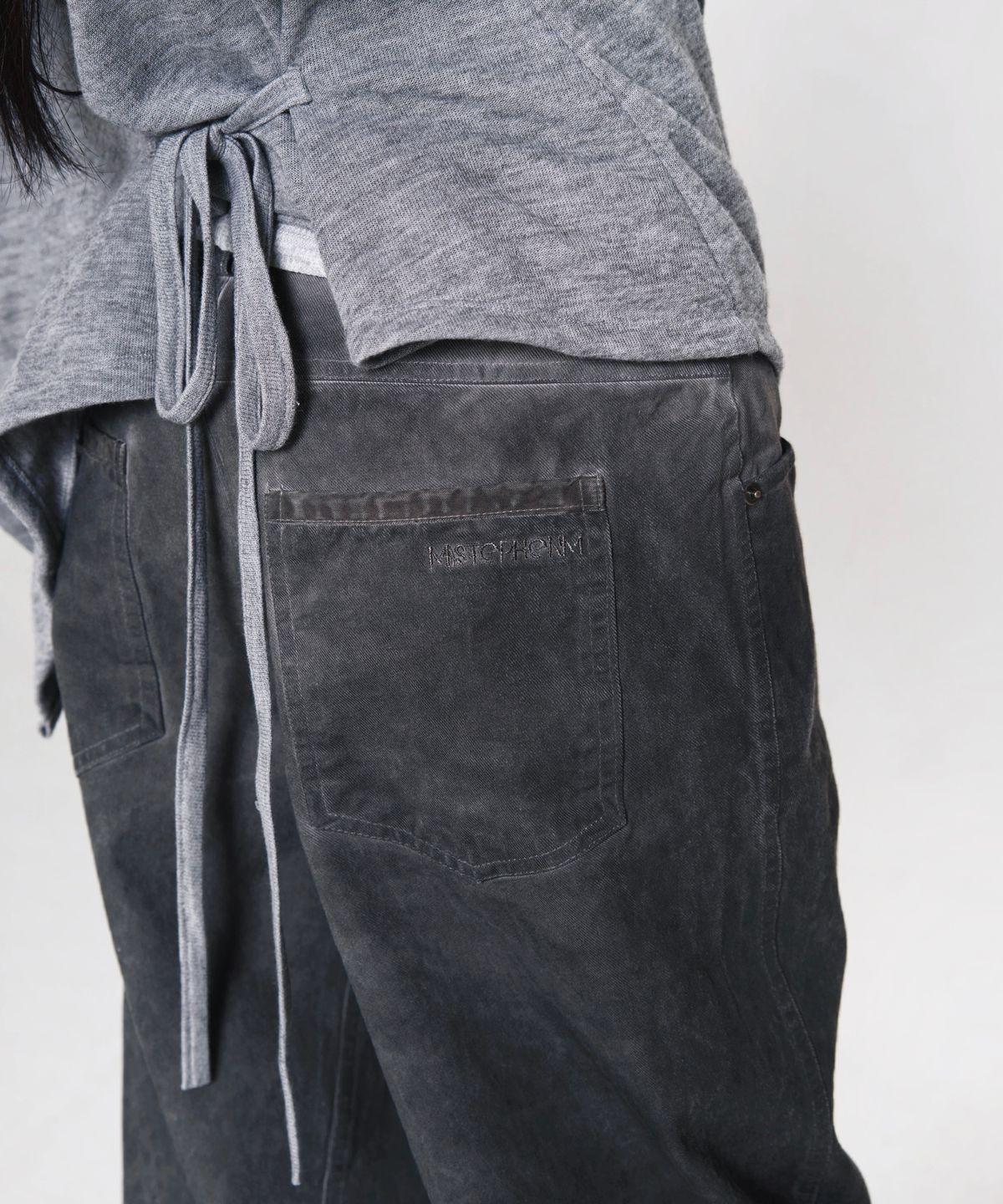 미스테페넘(MYSTEPHENM) VOL. 5.0 Dyed Wide Pants BK