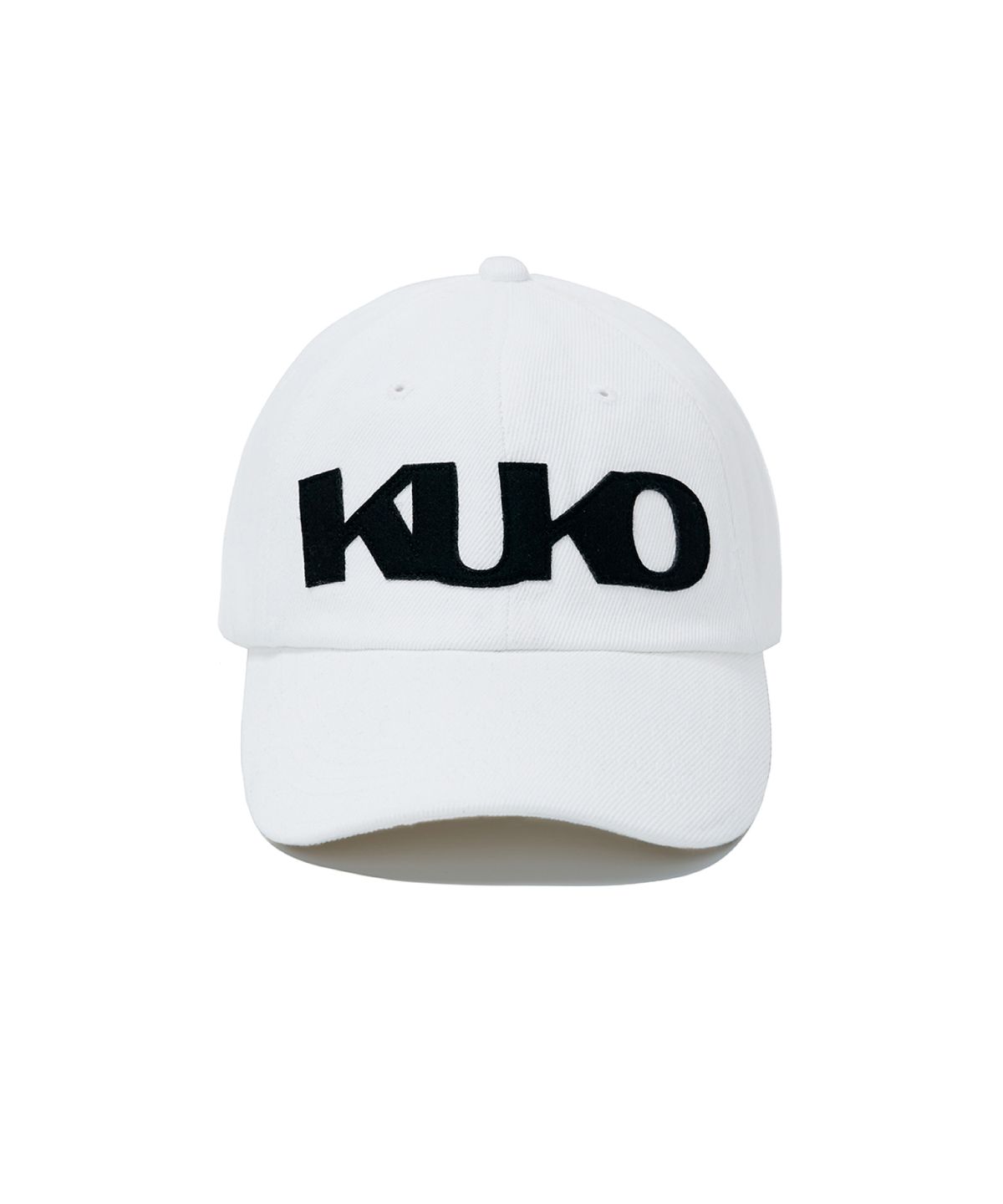 쿠코(KUKO) 쿠코 심볼 6패널 볼캡_화이트