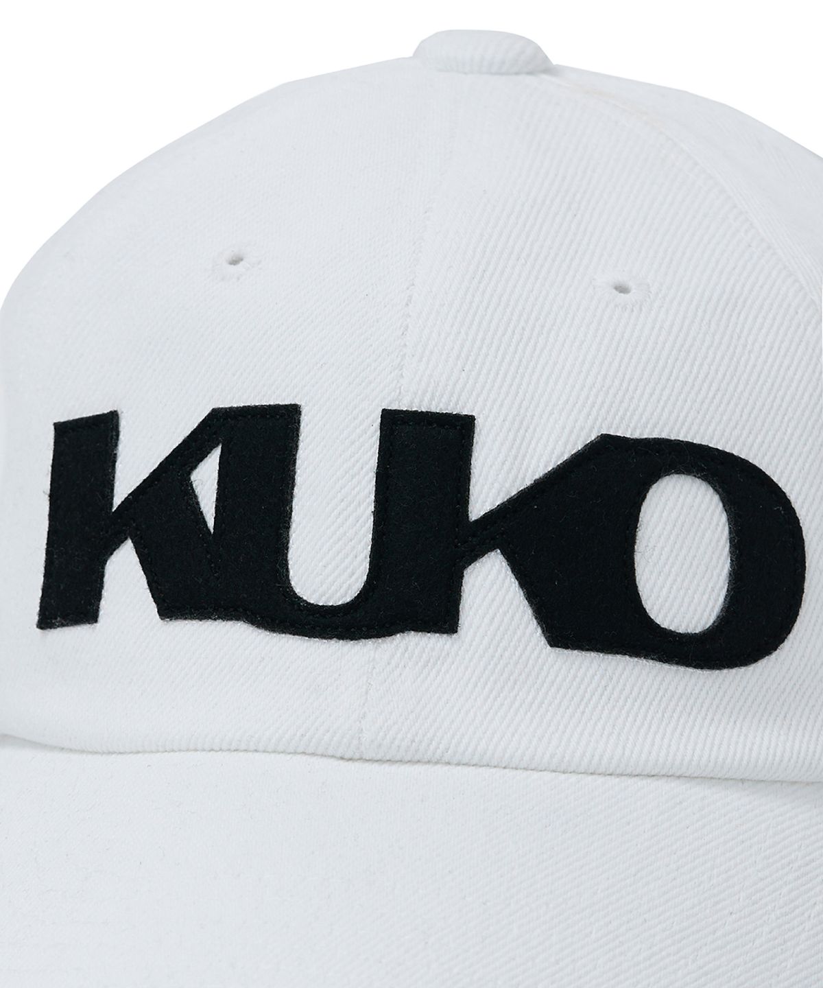 쿠코(KUKO) 쿠코 심볼 6패널 볼캡_화이트