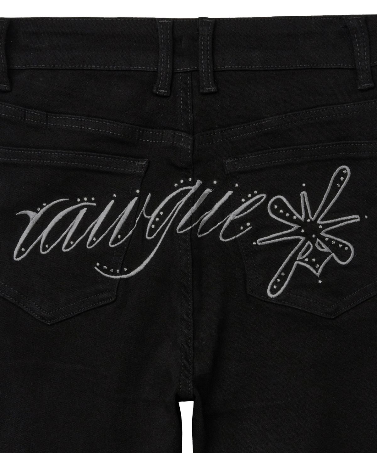 로우그(RAWGUE) 애로우 다트 플레어 데님_블랙