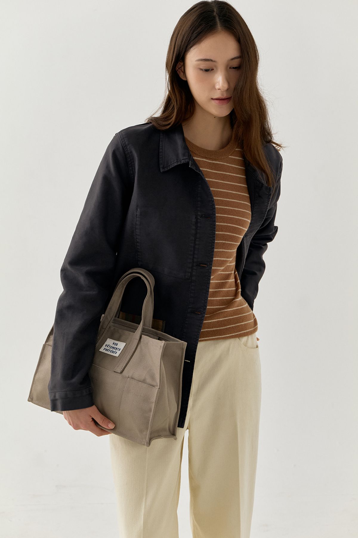 르몽생미셸(LE MONT ST MICHEL) [26FW 서울에디션] (W)Genuine Lmsm Work Jacket_Dark Navy