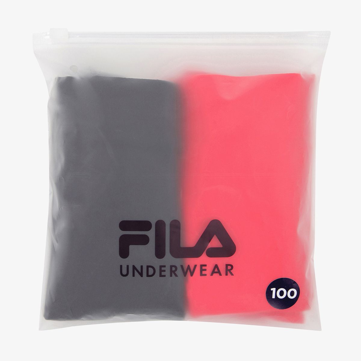 휠라언더웨어(FILA UNDERWEAR) 프리컷 남성 드로즈 2PACK (블랙+레드)
