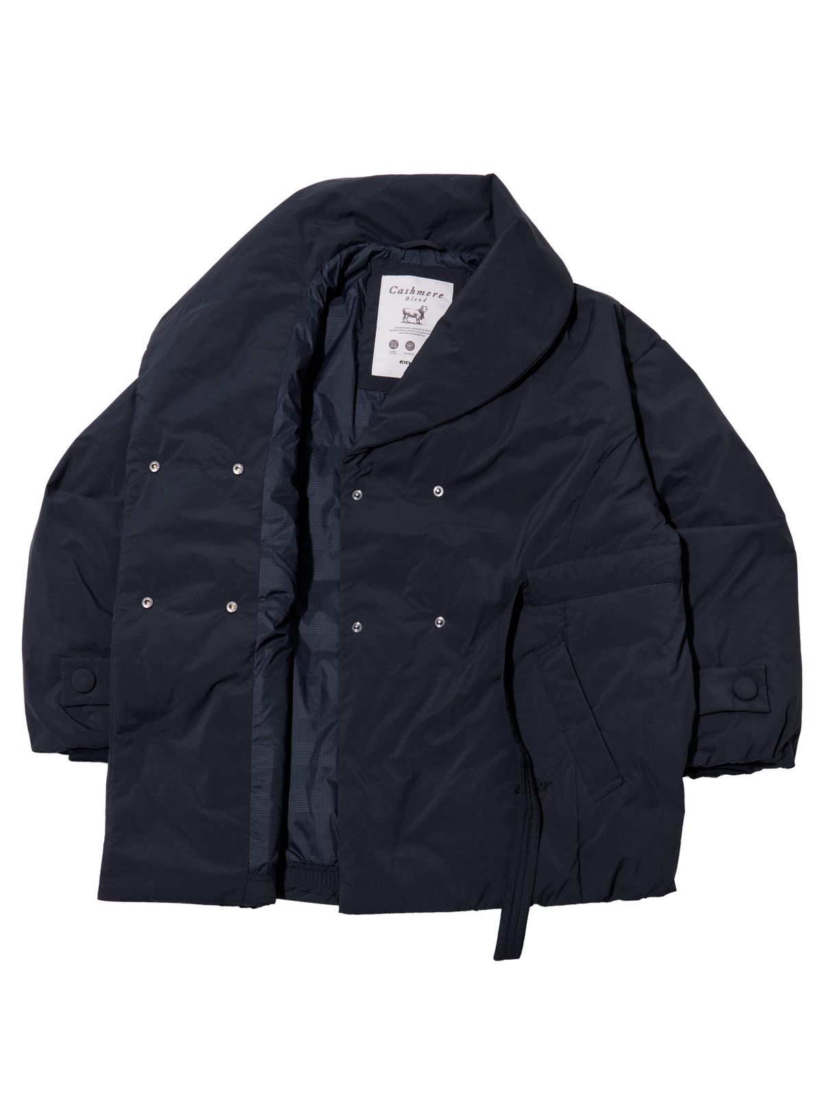 아이더(EIDER) Etoffe (에토프) 여성 캐시미어 블렌드 미들 숄 코트 다운 자켓_Dark Navy_DWW26564N9