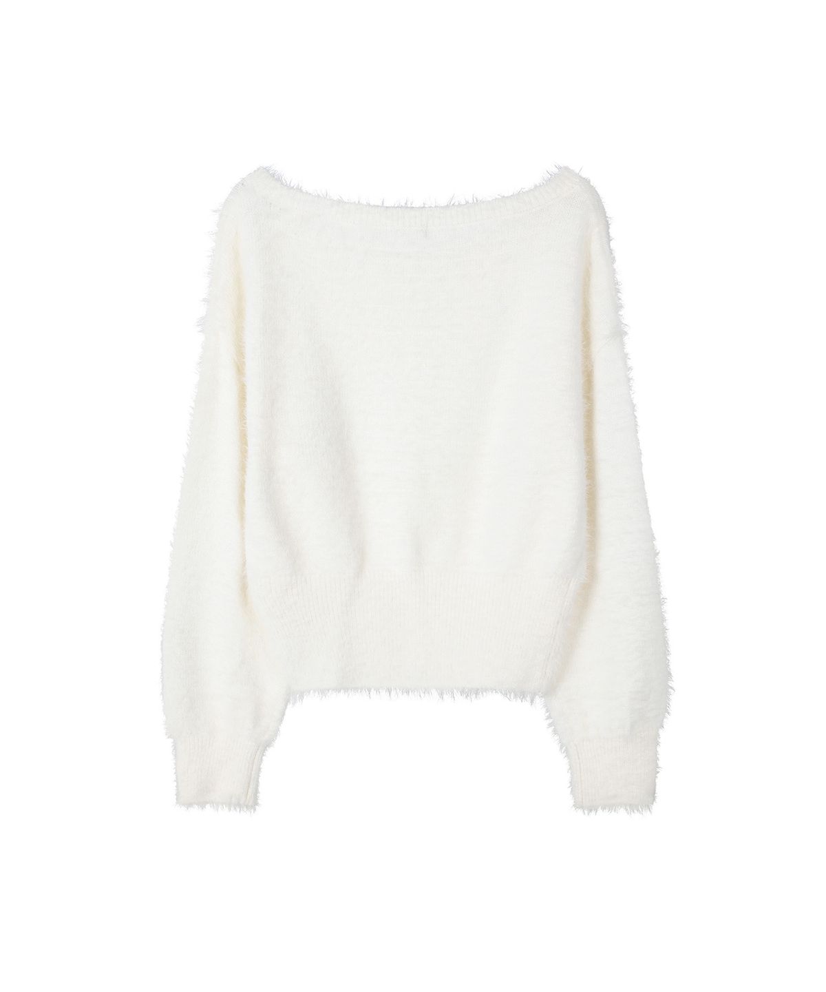세컨모놀로그(SECONDMONO) [니들 콜라보]Hairy 2-Way Boat Neck Knit [IVORY]_SEWKT012IVORY