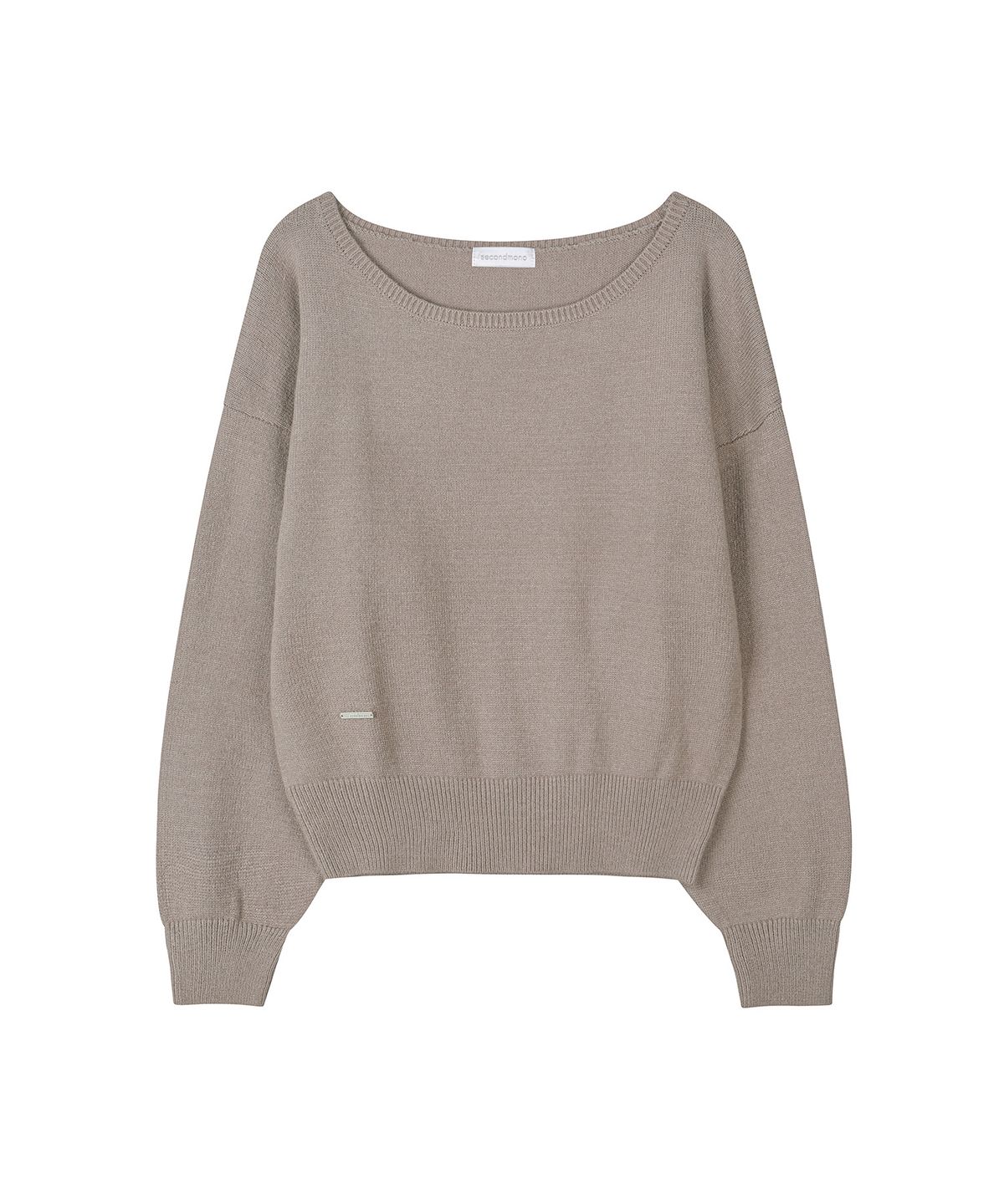 세컨모놀로그(SECONDMONO) [니들 콜라보]2-Way Boat Neck Knit [MOCHA]_SEWKT017MOCHA
