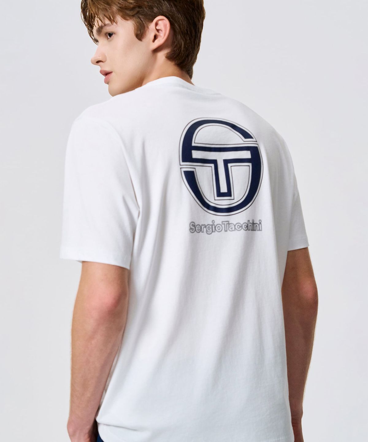 세르지오 타키니(SERGIO TACCHINI) M 라파챠 백그래픽 티셔츠 (White)