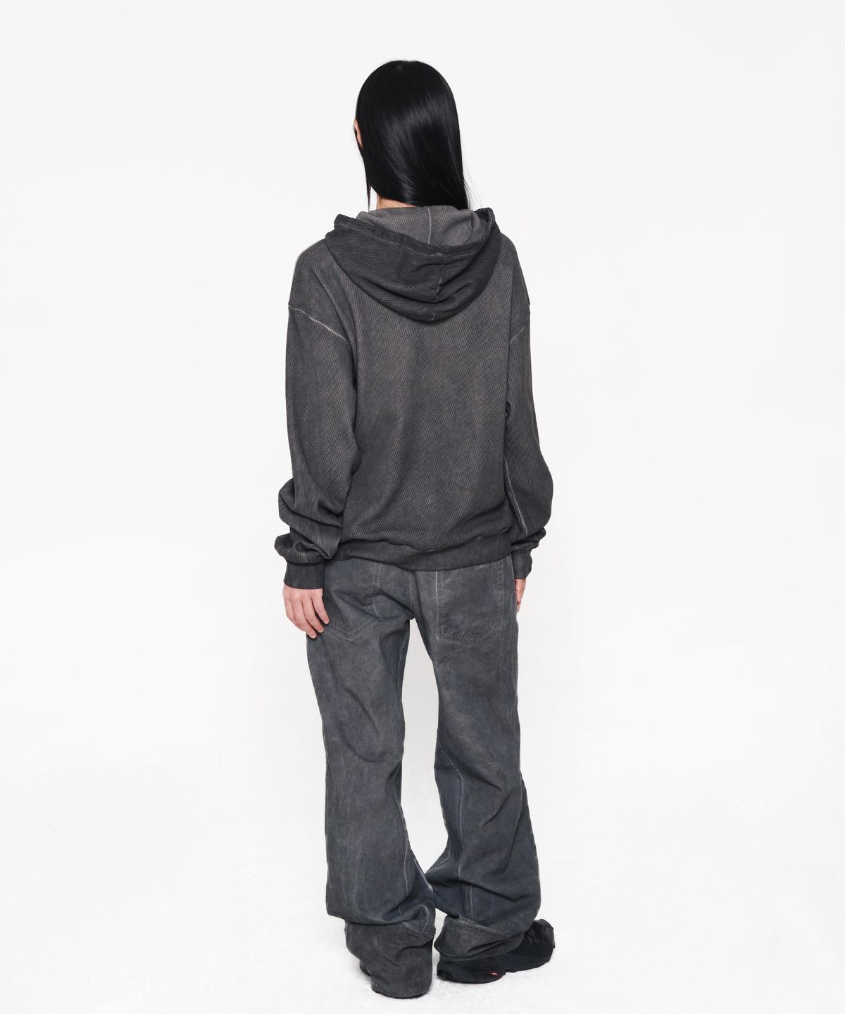 미스테페넘(MYSTEPHENM) VOL. 5.0 Dyed Hoodie BK