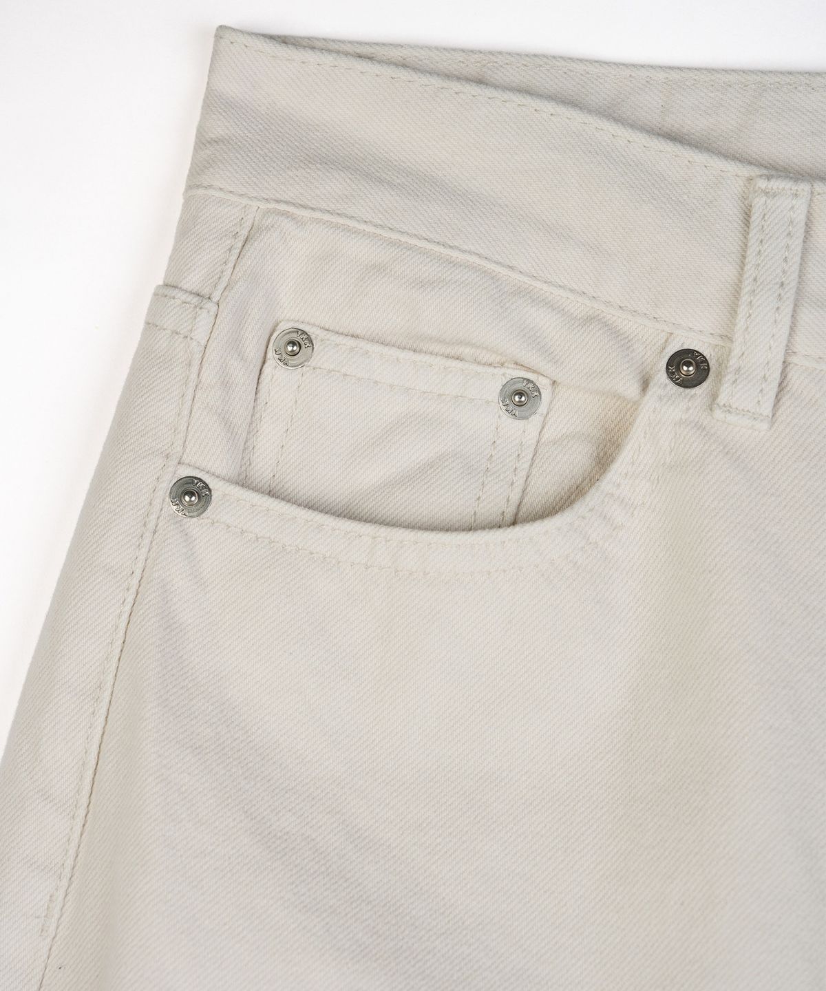 이카룩(IKALOOK) 크림 코튼 와이드 데님 팬츠 DD1AMJN190