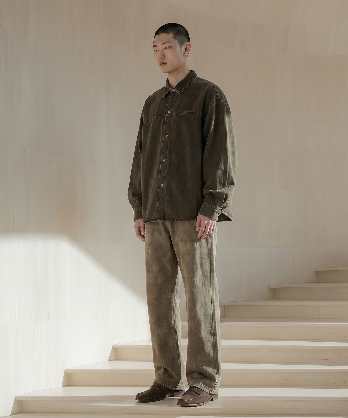 테노(TENO) 남성 워시드 데님 셔켓_137(17590-020-801-10)