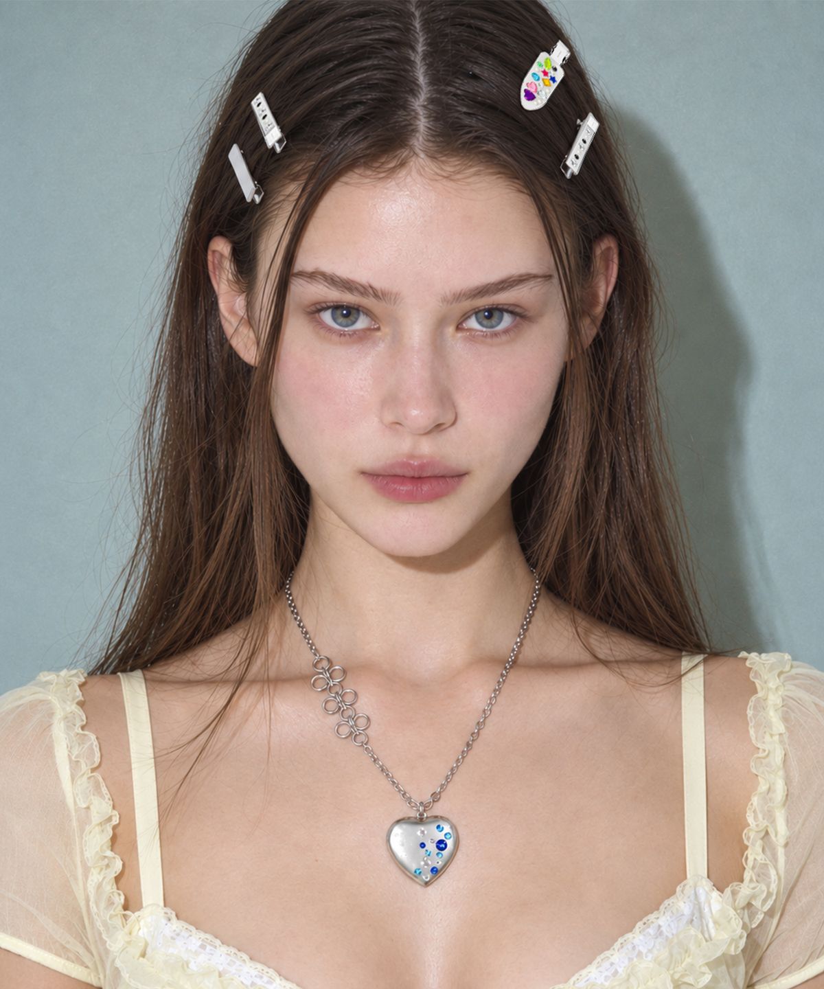 센티멍(SENTIMENTS) [무신사 단독] NO.820 [SILVER] DIY HAIR PIN + GEM STICKER 8SET